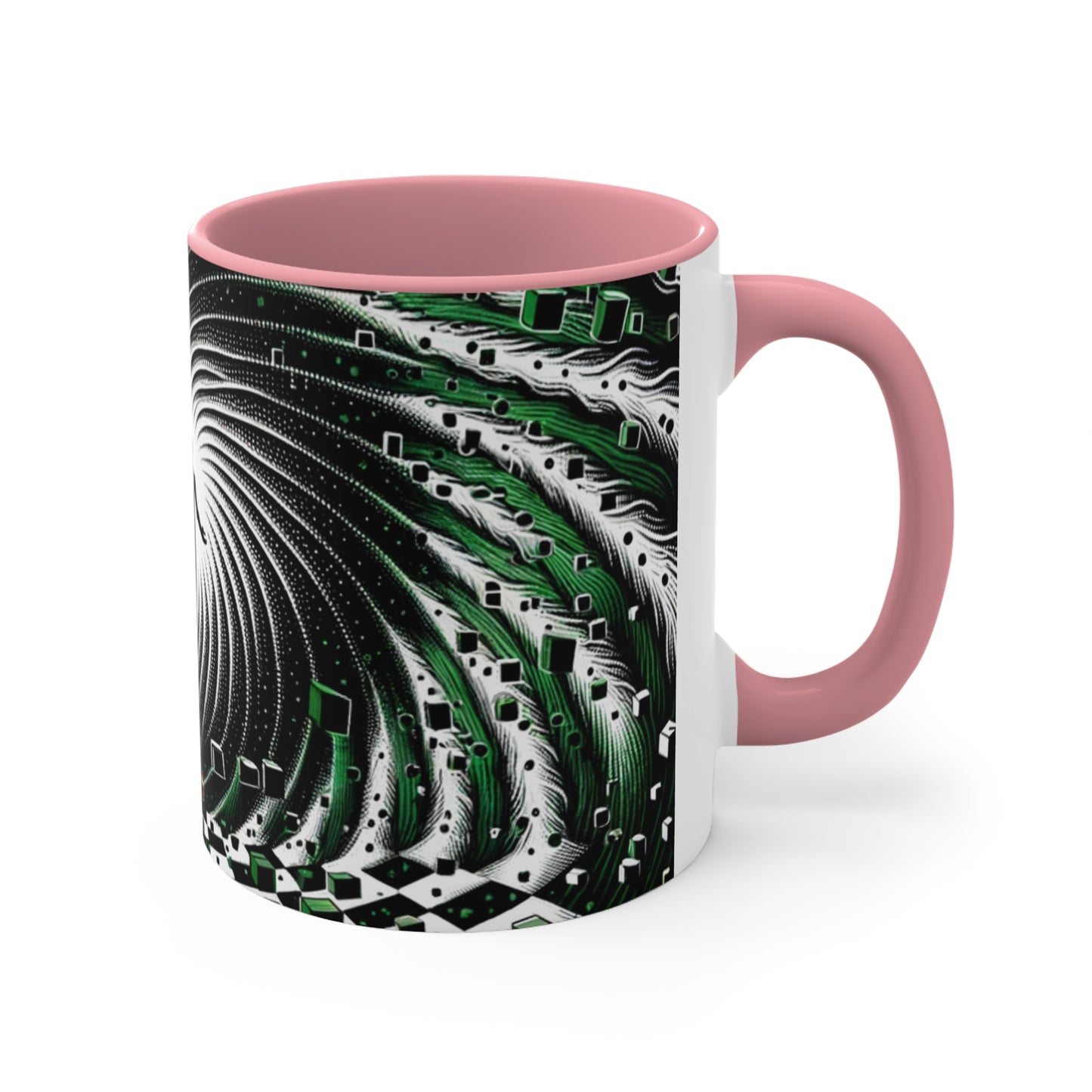 Cyber Vortex Illusion Accent Coffee Mug