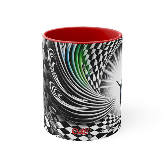 Surreal Vortex Illusion Accent Coffee Mug