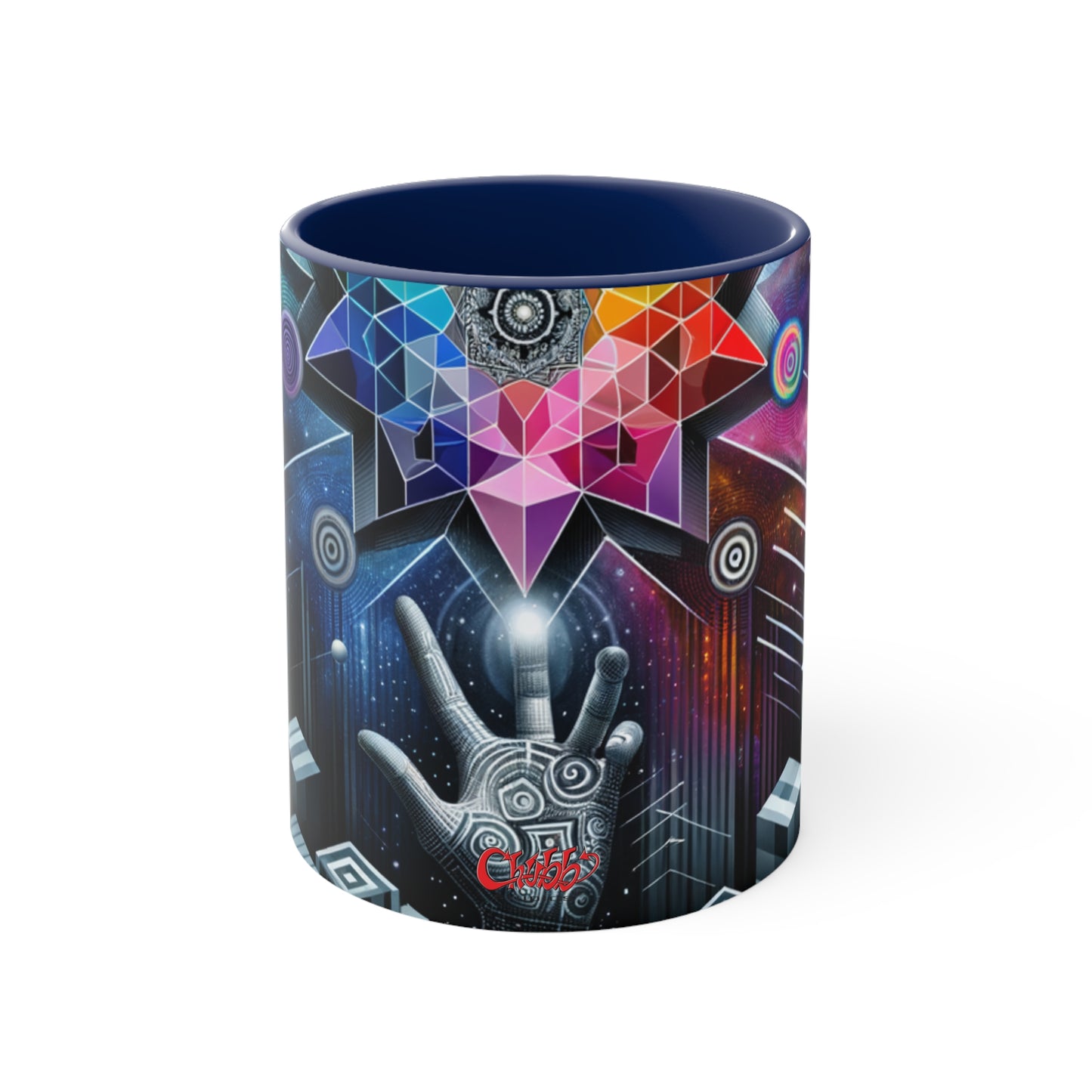 Cosmic Voyage Geometric Art Accent Coffee Mug