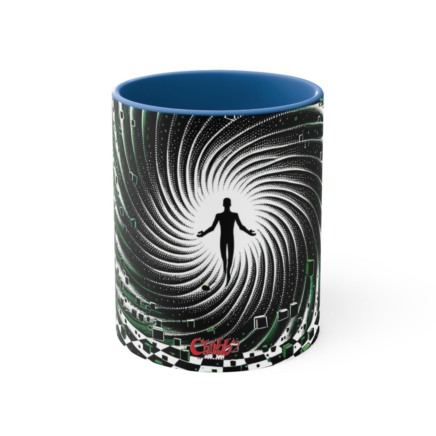 Cyber Vortex Illusion Accent Coffee Mug