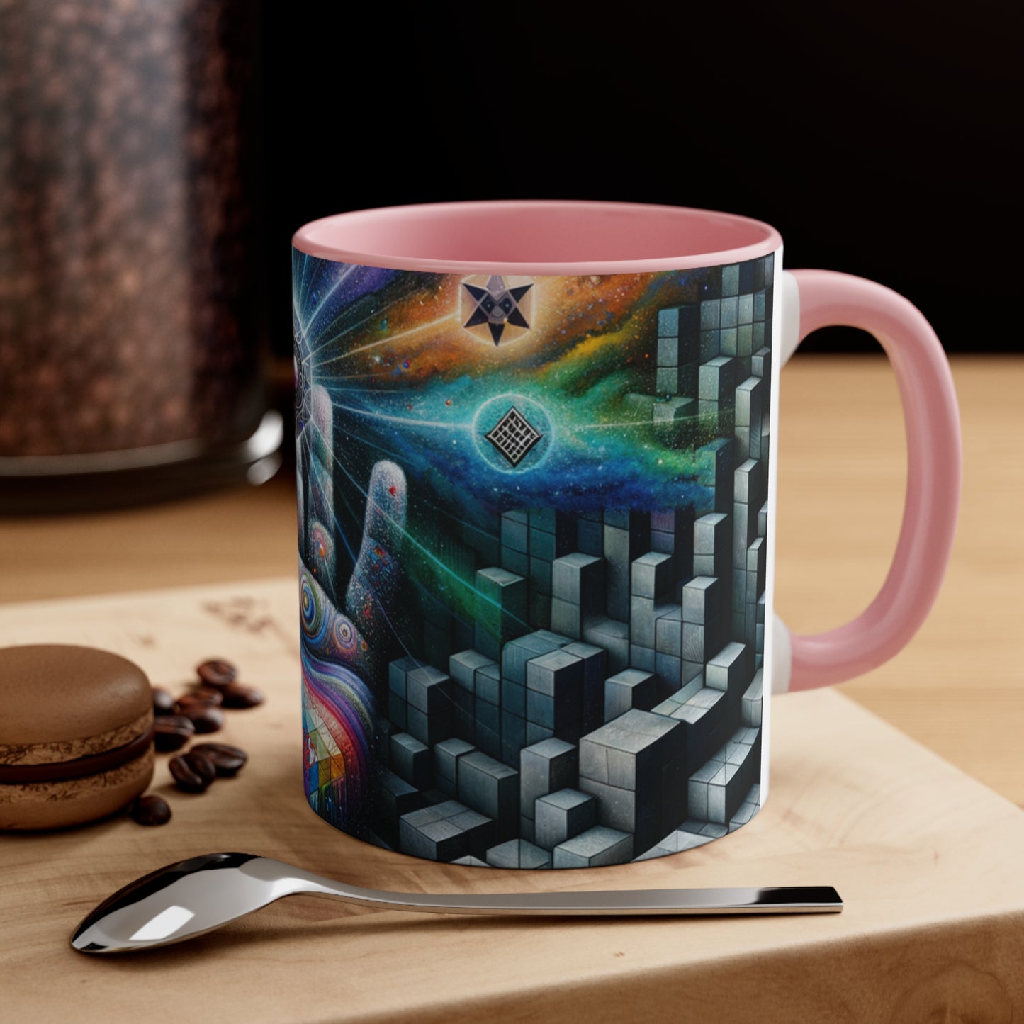 Cosmic Voyage Escher-Inspired Accent Coffee Mug