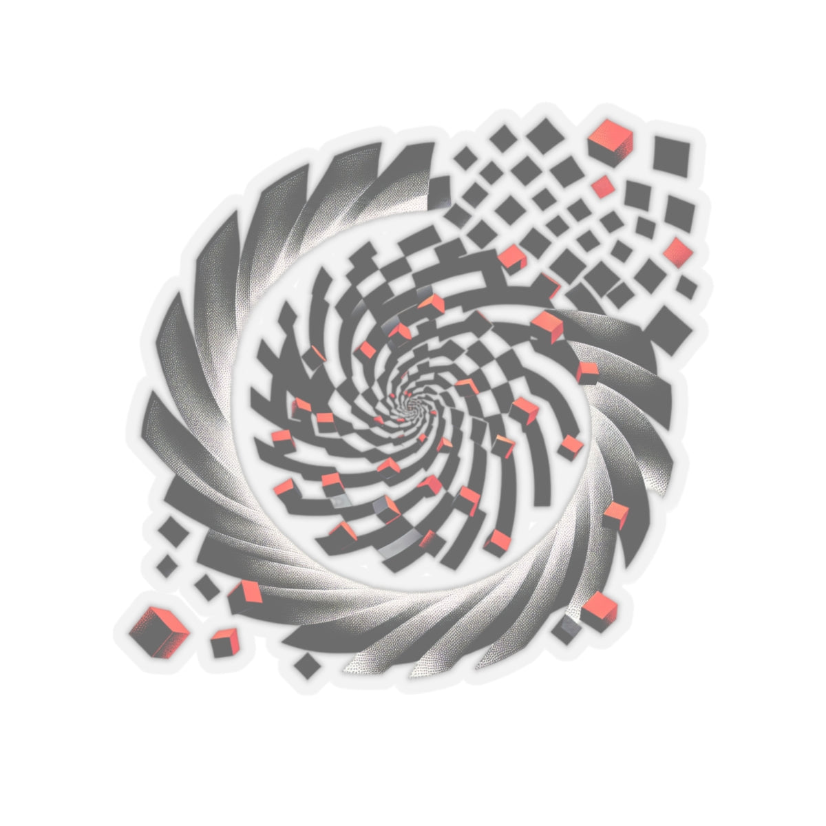 Hypnotic Spiral Illusion Sticker