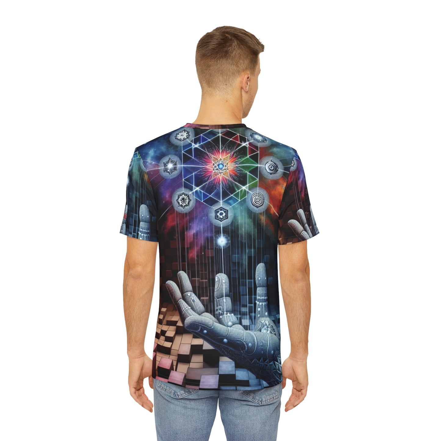 Cosmic Hand Geometric Tee