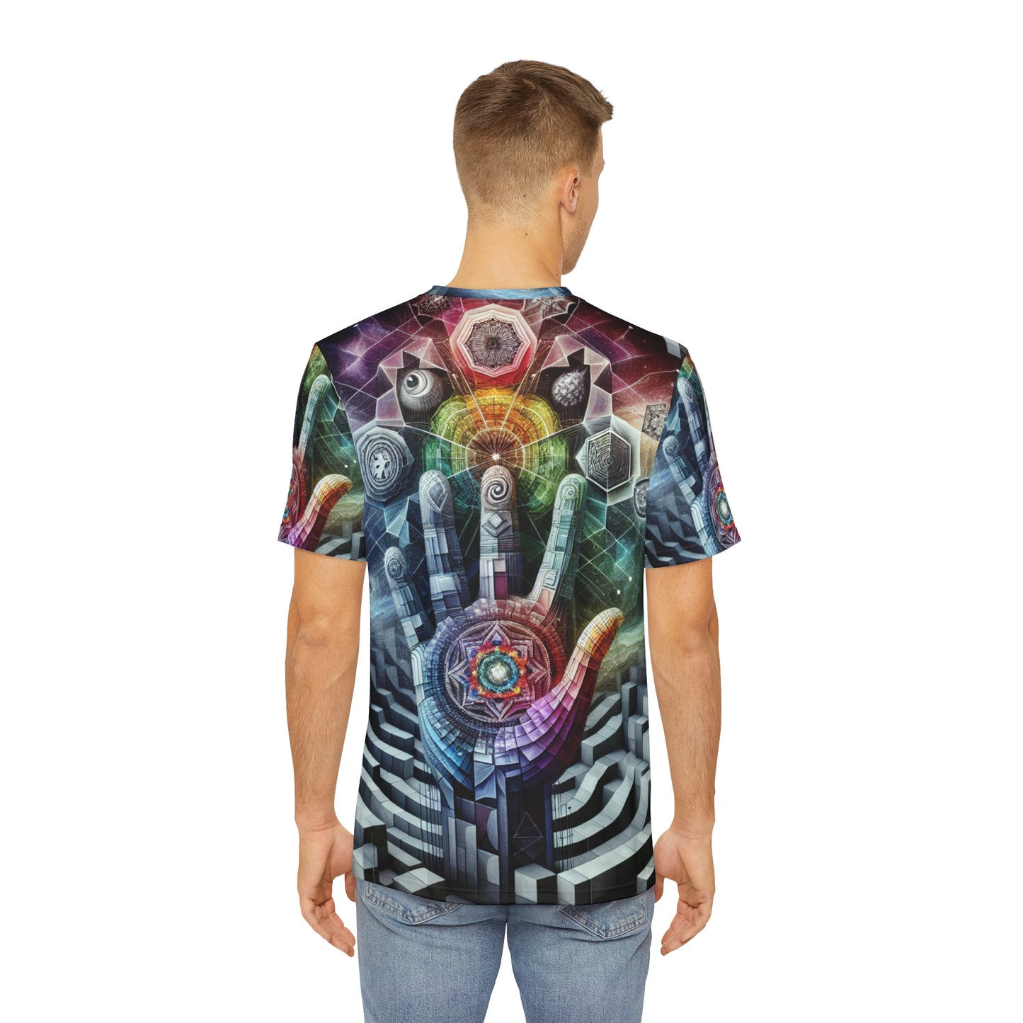 Cosmic Hand Geometric Tee