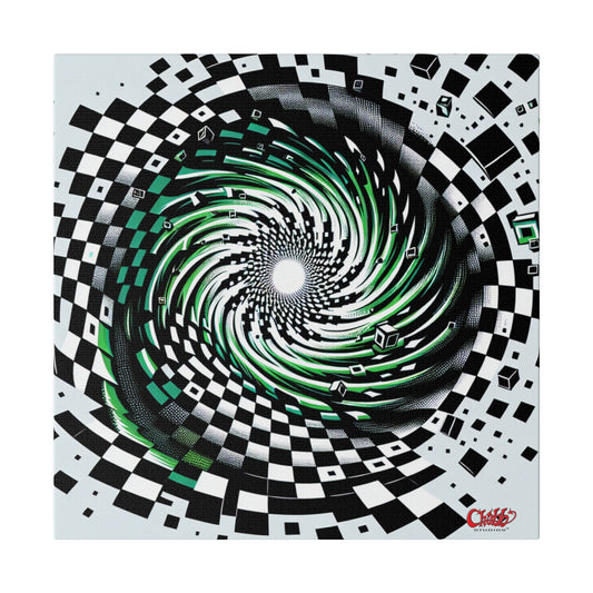 Hypnotic Vortex Abstract Canvas