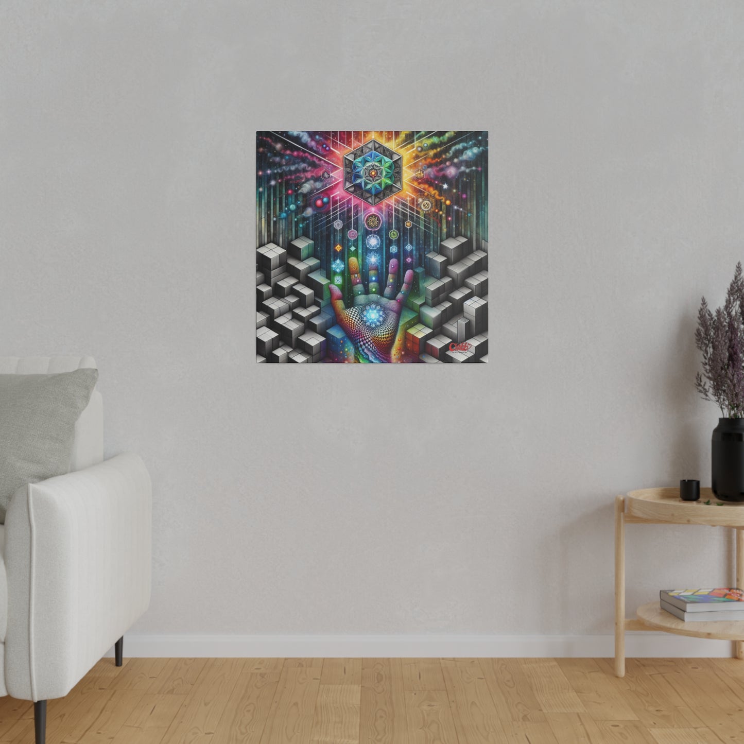 Cosmic Energy Hand Canvas