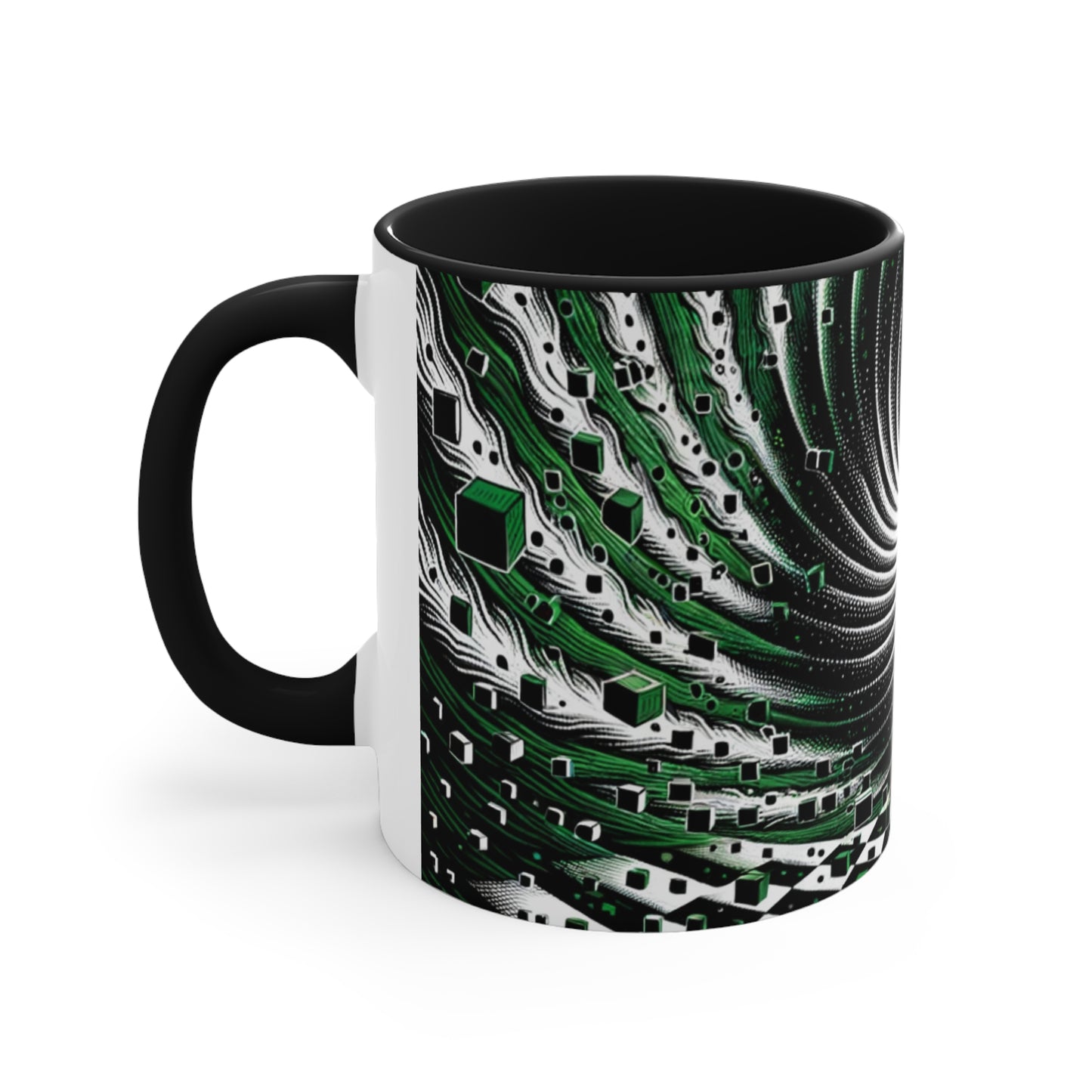 Cyber Vortex Illusion Accent Coffee Mug