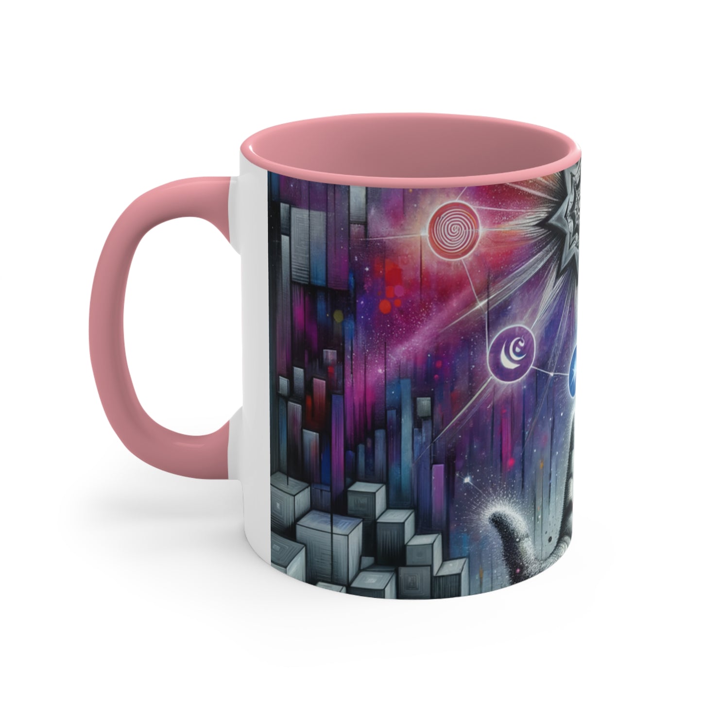 Cosmic Touch Urban Galaxy Art Accent Coffee Mug