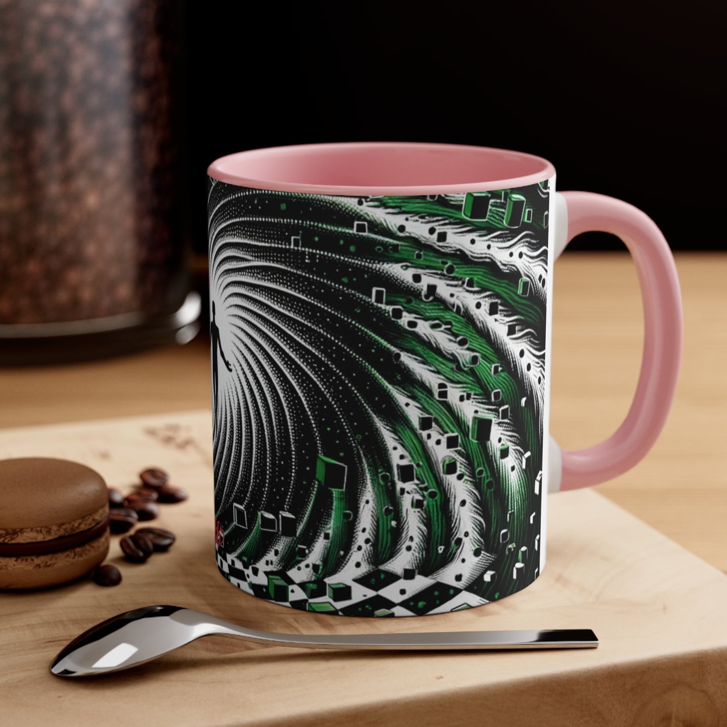 Cyber Vortex Illusion Accent Coffee Mug