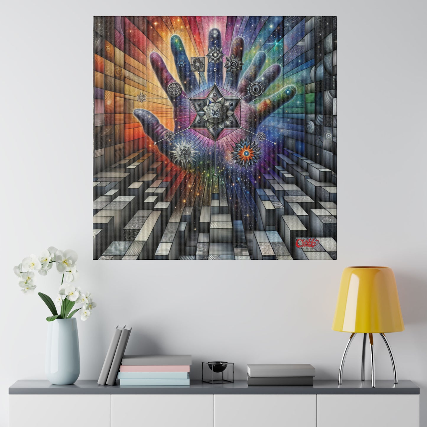 Cosmic Geometric Awakening Canvas