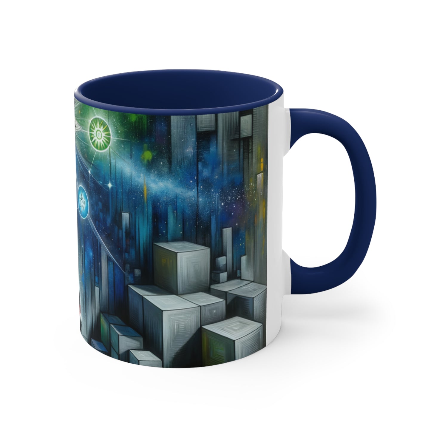 Cosmic Touch Urban Galaxy Art Accent Coffee Mug