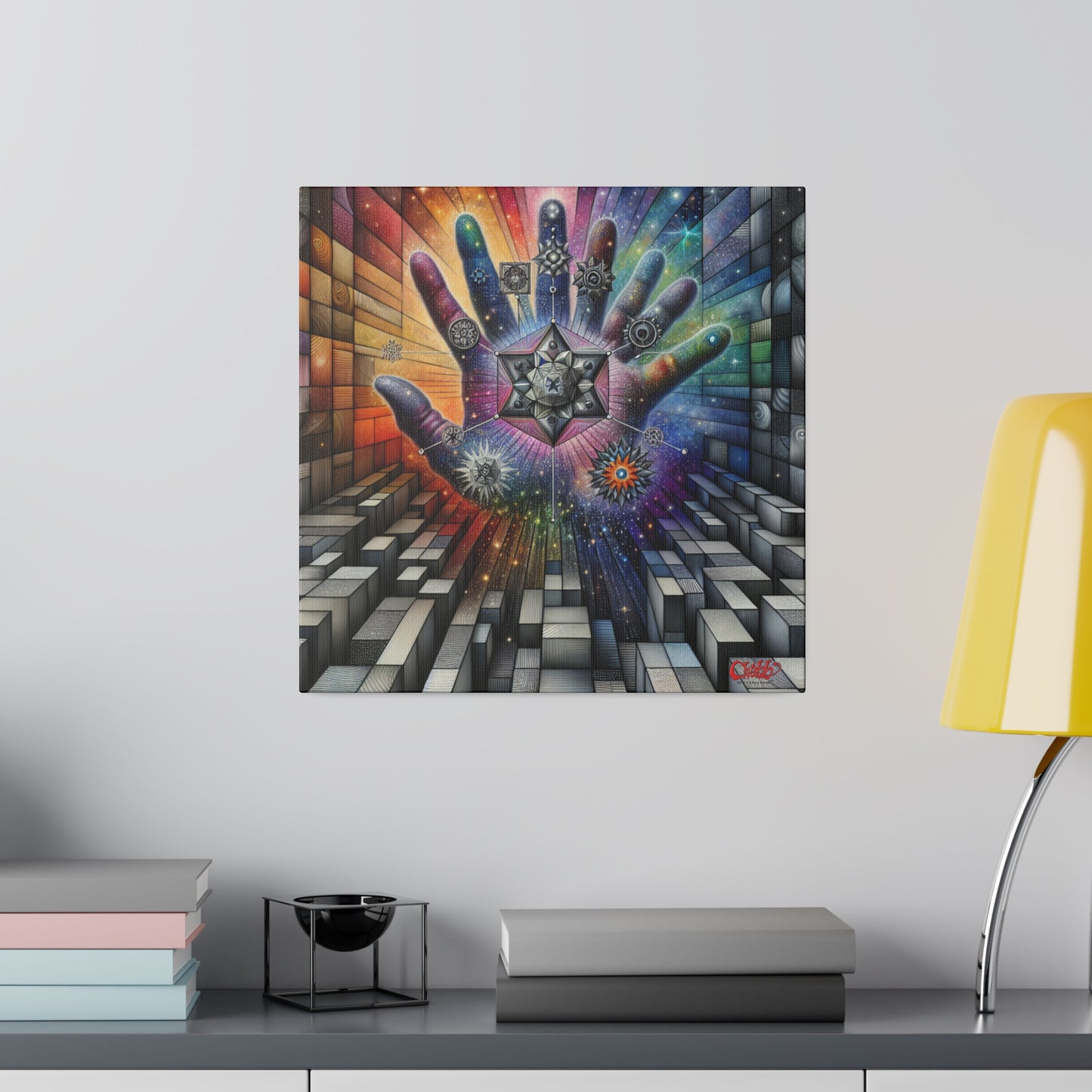 Cosmic Geometric Awakening Canvas