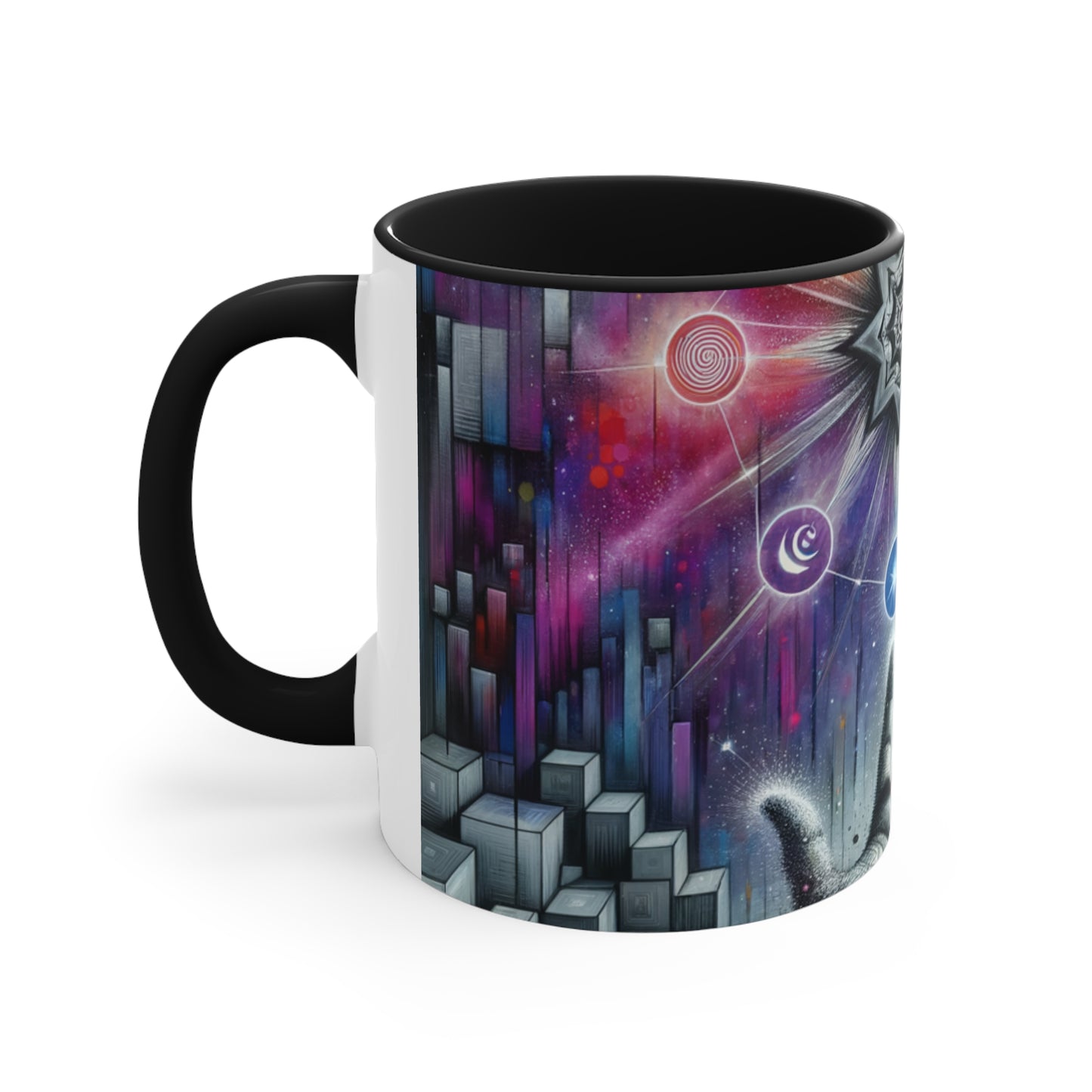 Cosmic Touch Urban Galaxy Art Accent Coffee Mug