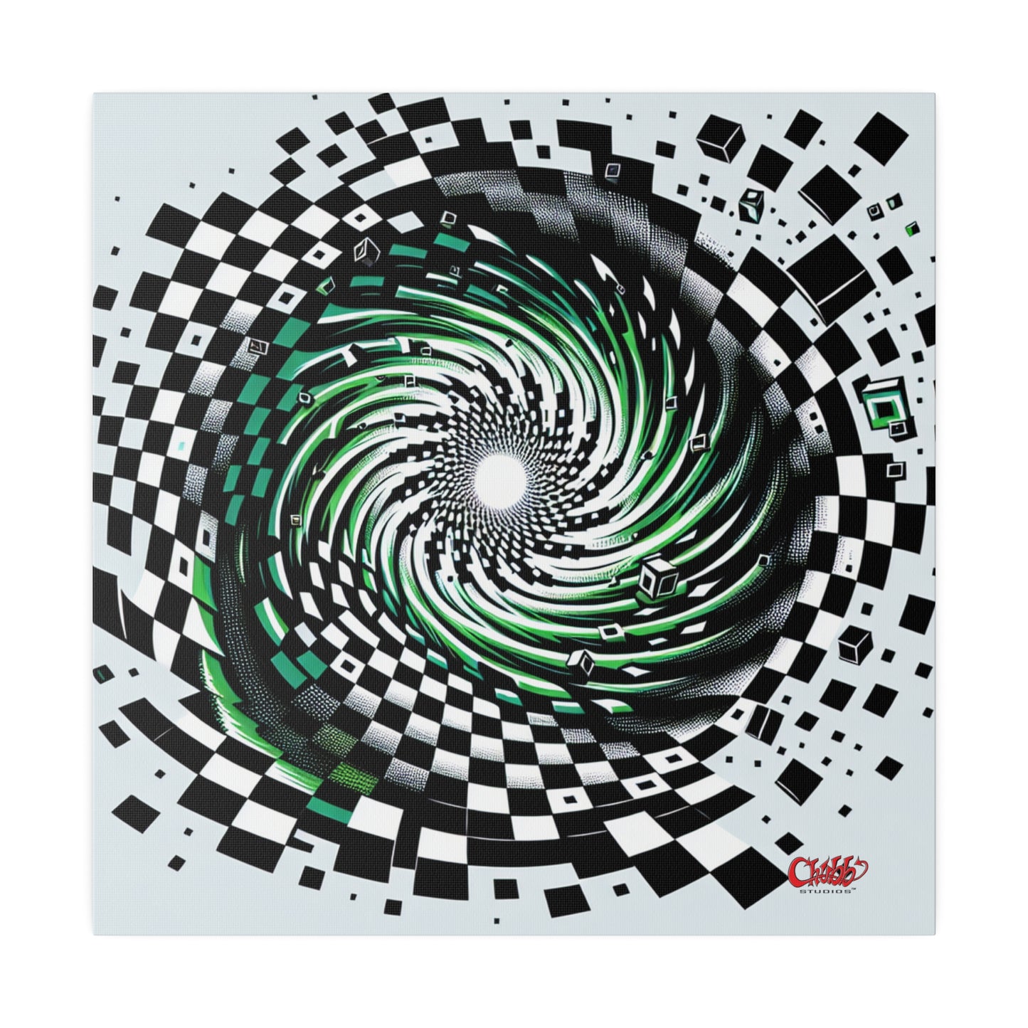 Hypnotic Vortex Abstract Canvas