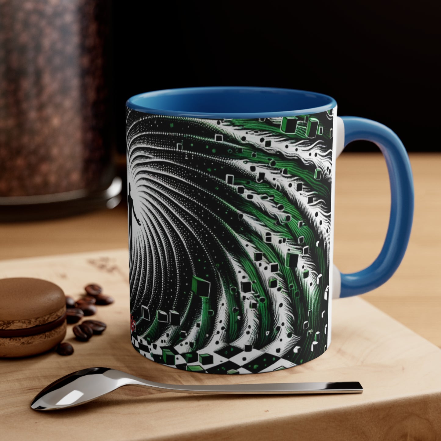 Cyber Vortex Illusion Accent Coffee Mug