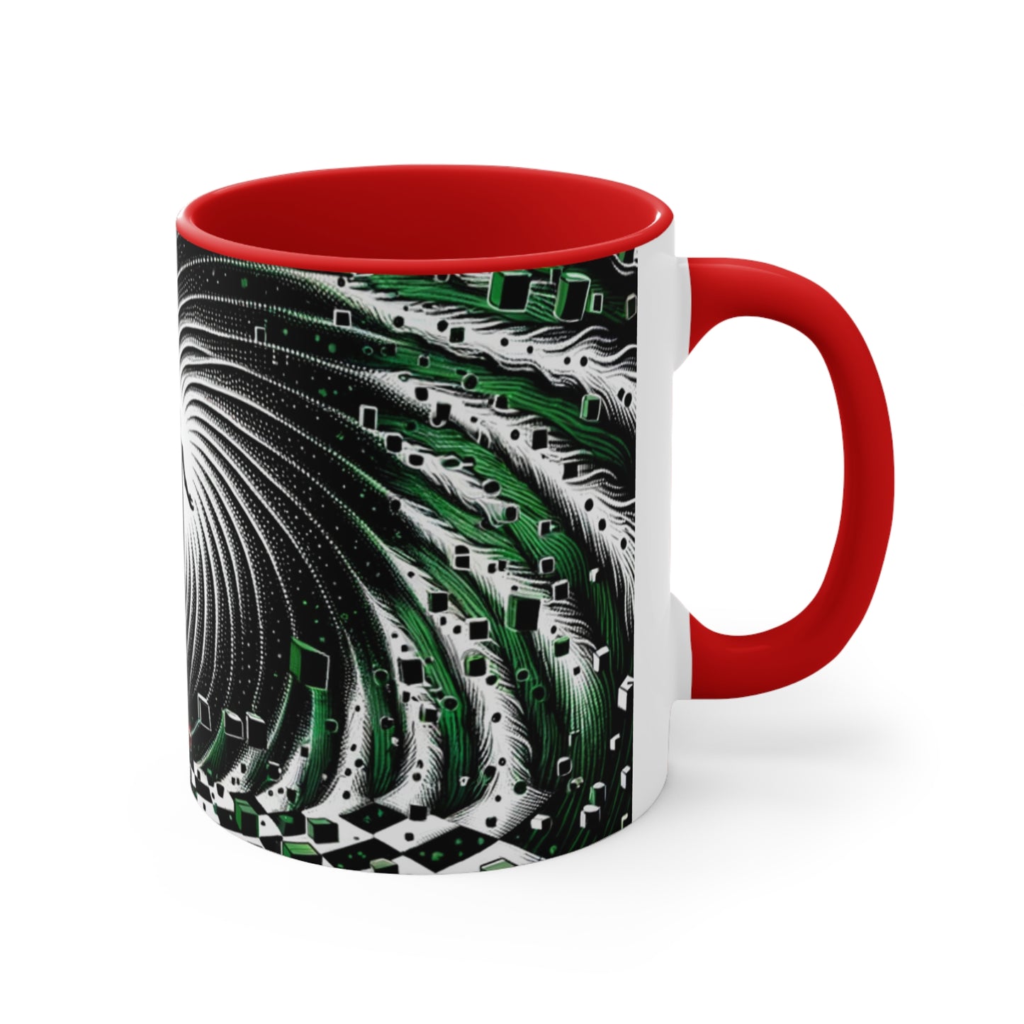 Cyber Vortex Illusion Accent Coffee Mug