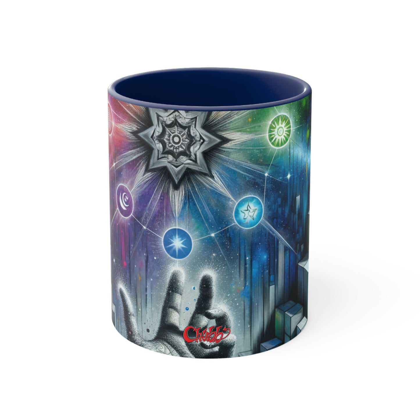 Cosmic Touch Urban Galaxy Art Accent Coffee Mug