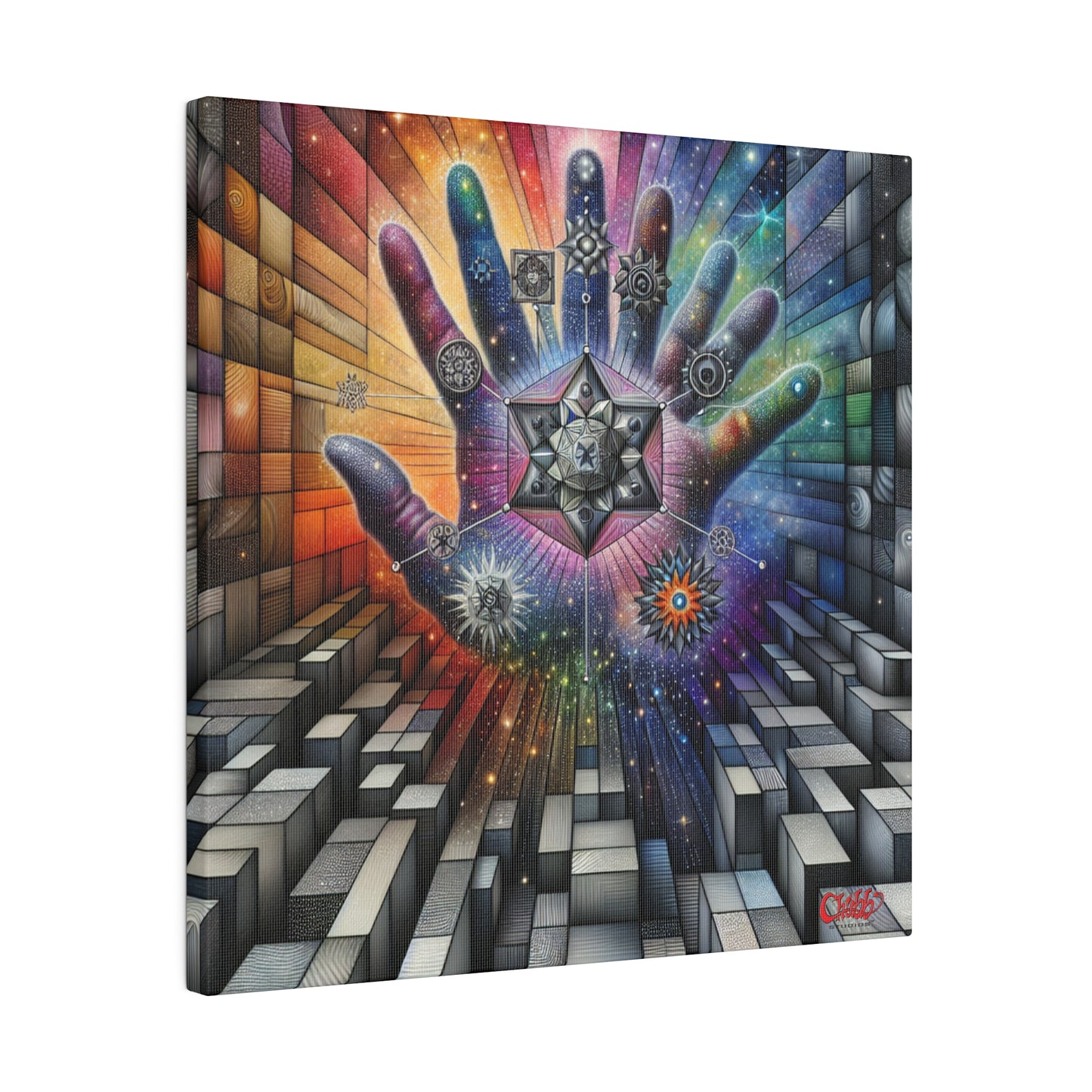 Cosmic Geometric Awakening Canvas