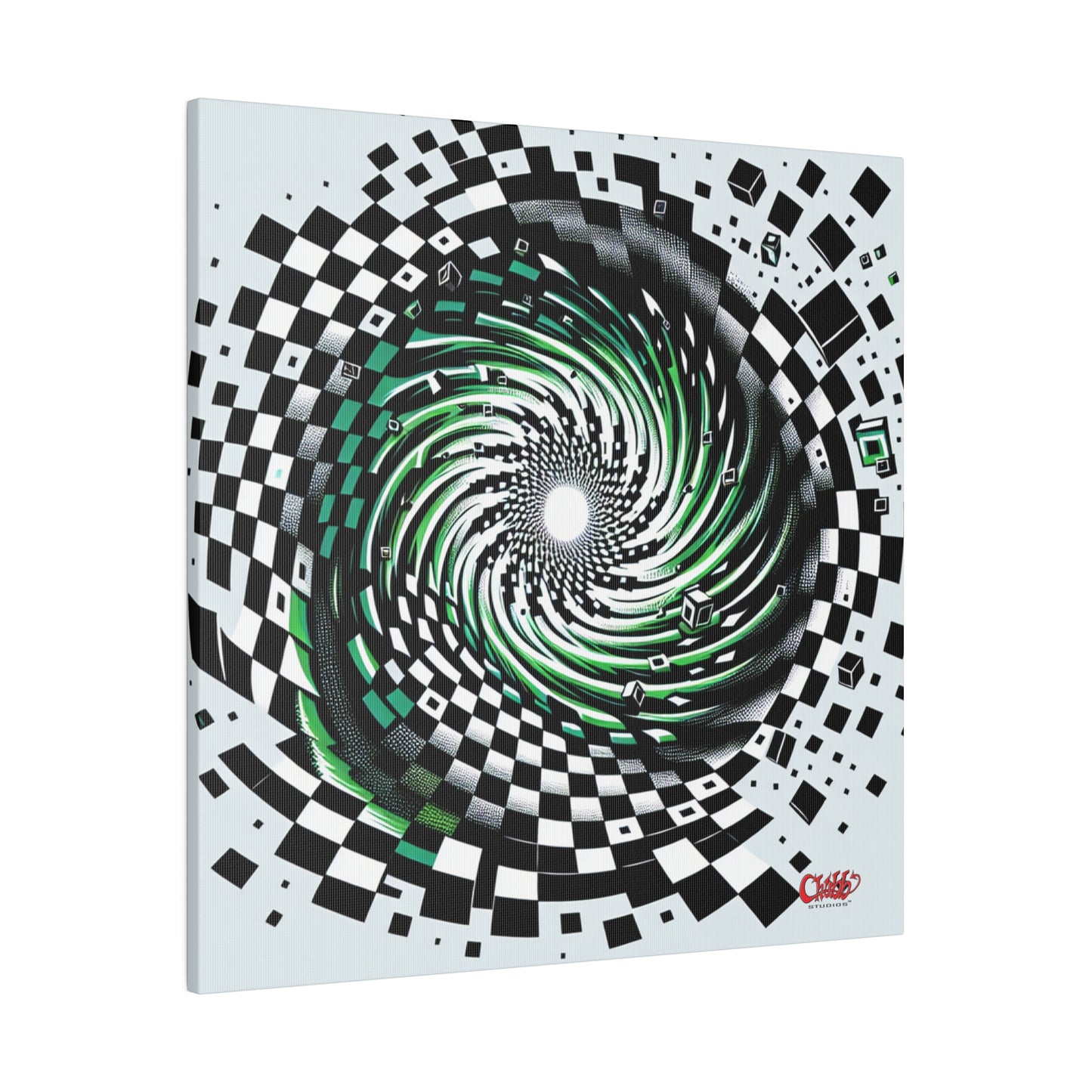 Hypnotic Vortex Abstract Canvas