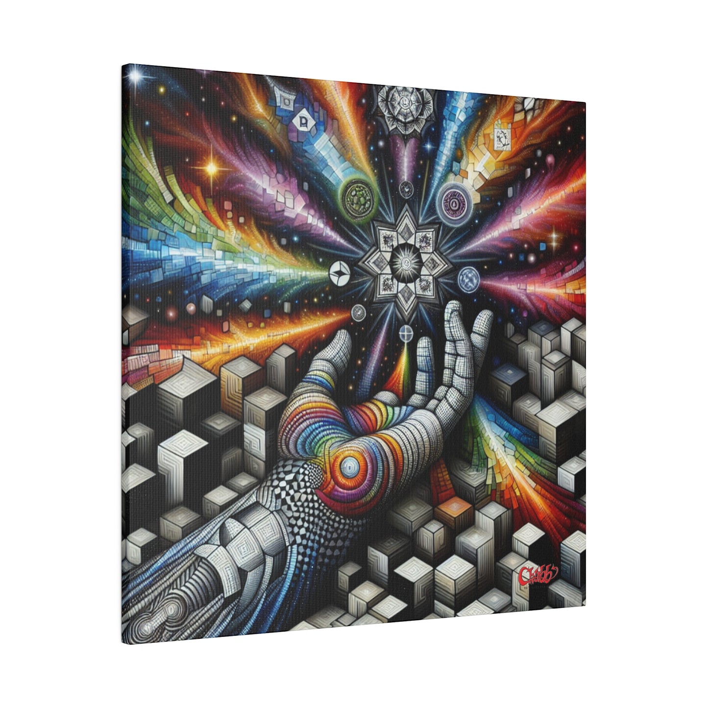 Cosmic Geometric Awakening Canvas