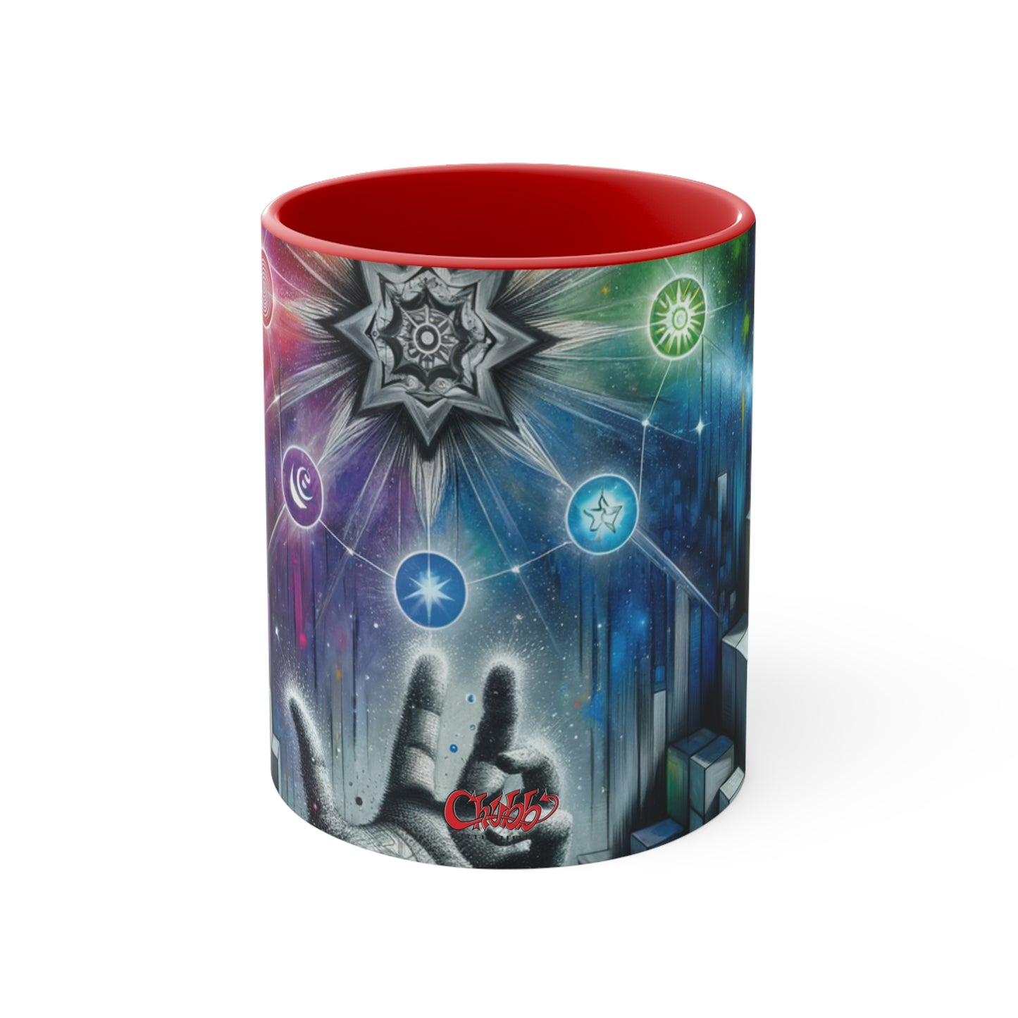 Cosmic Touch Urban Galaxy Art Accent Coffee Mug