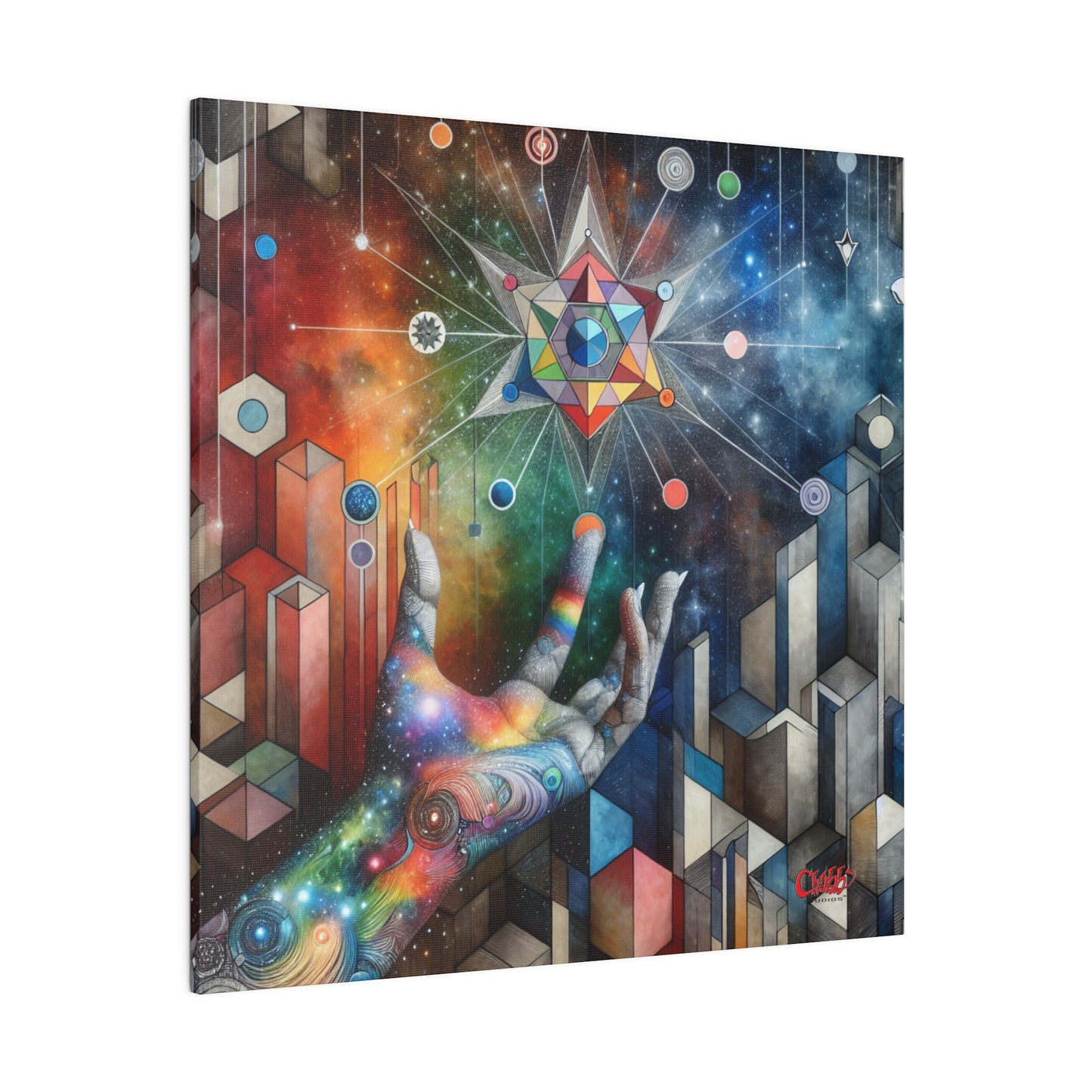 Cosmic Touch Urban Canvas