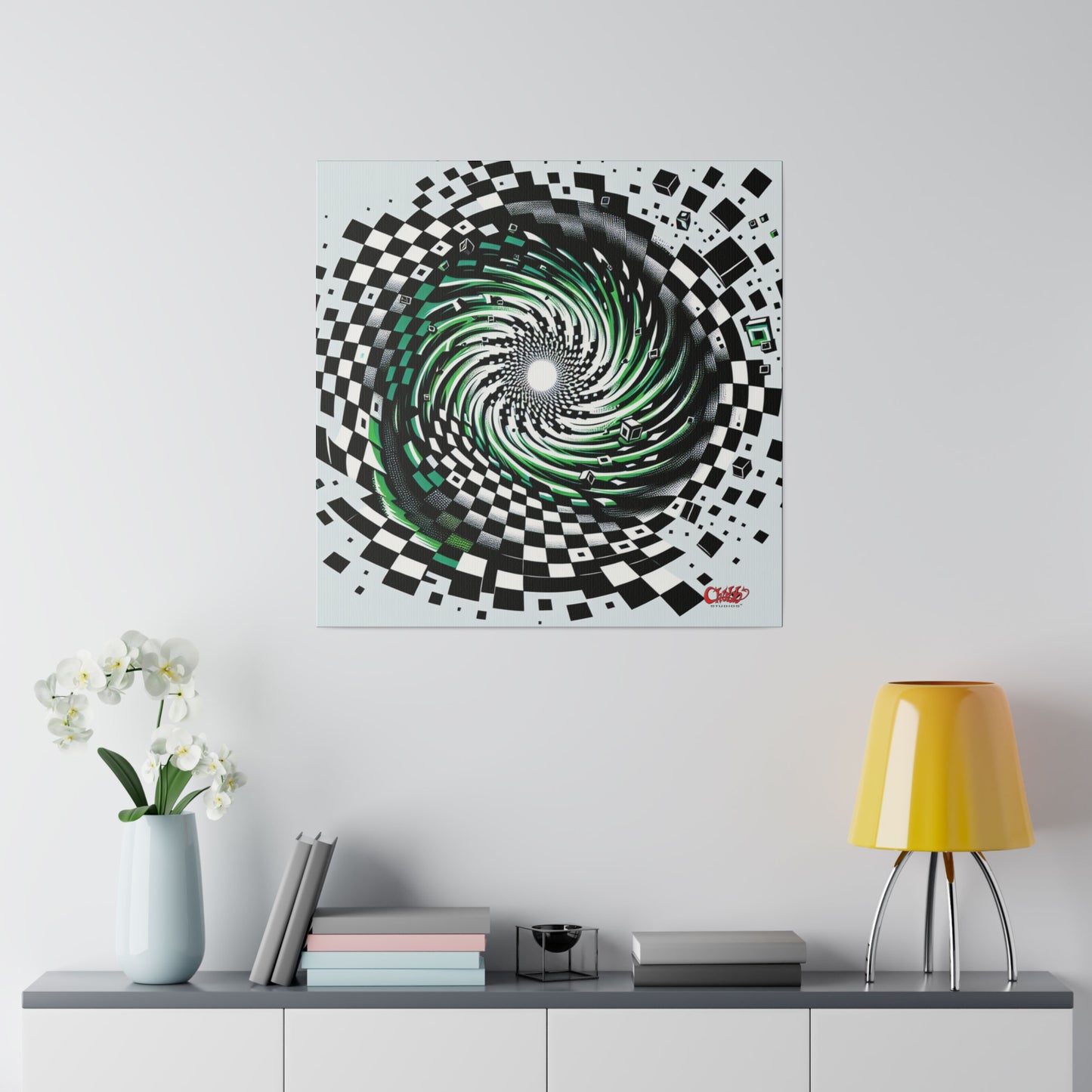 Hypnotic Vortex Abstract Canvas