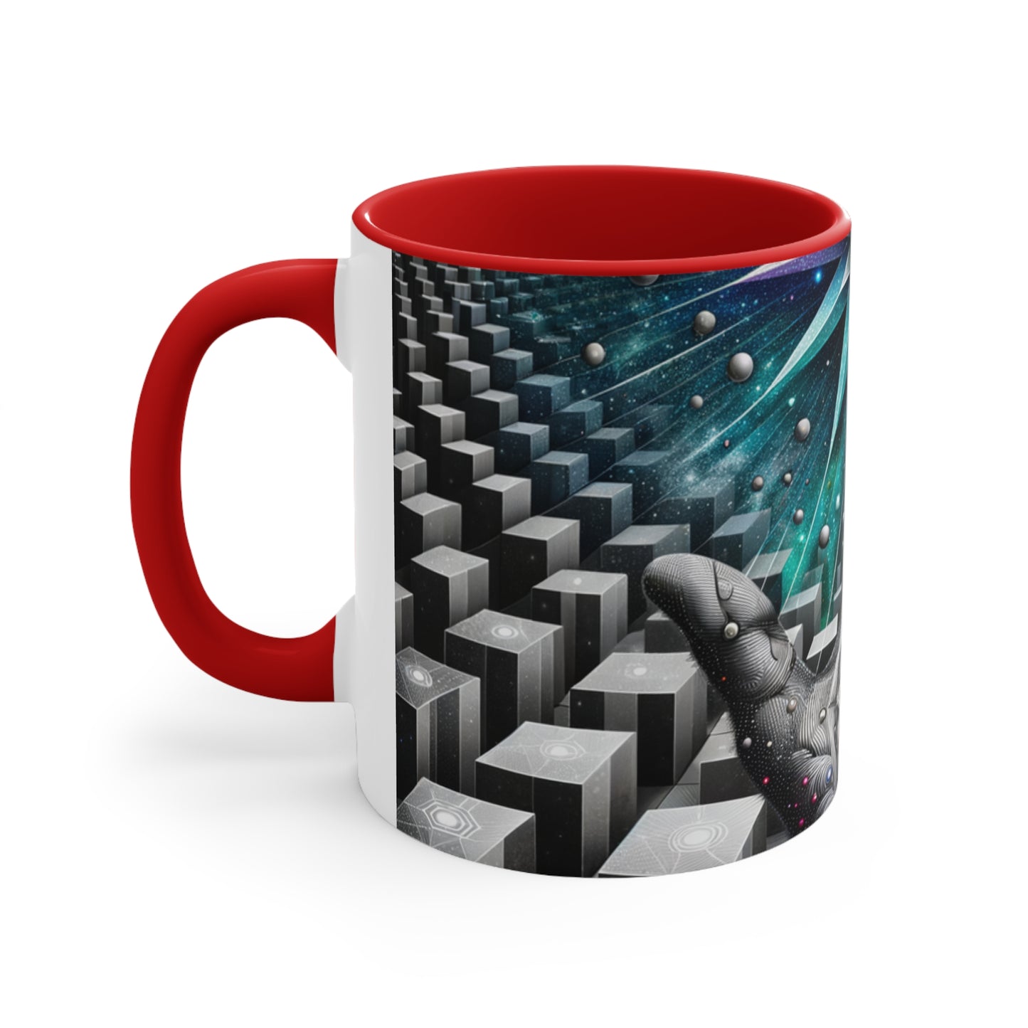 Cosmic Grasp Geometric Universe Accent Coffee Mug