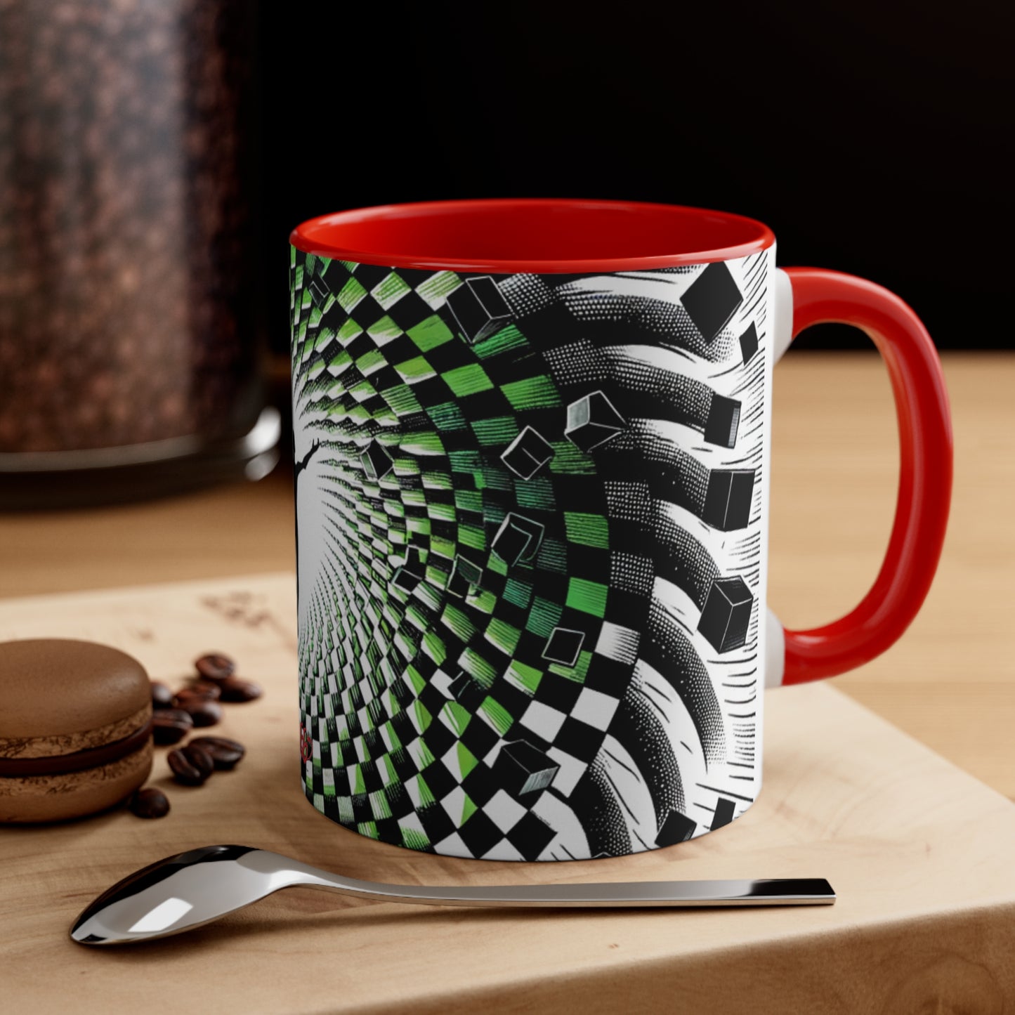 Surreal Vortex Illusion Accent Coffee Mug