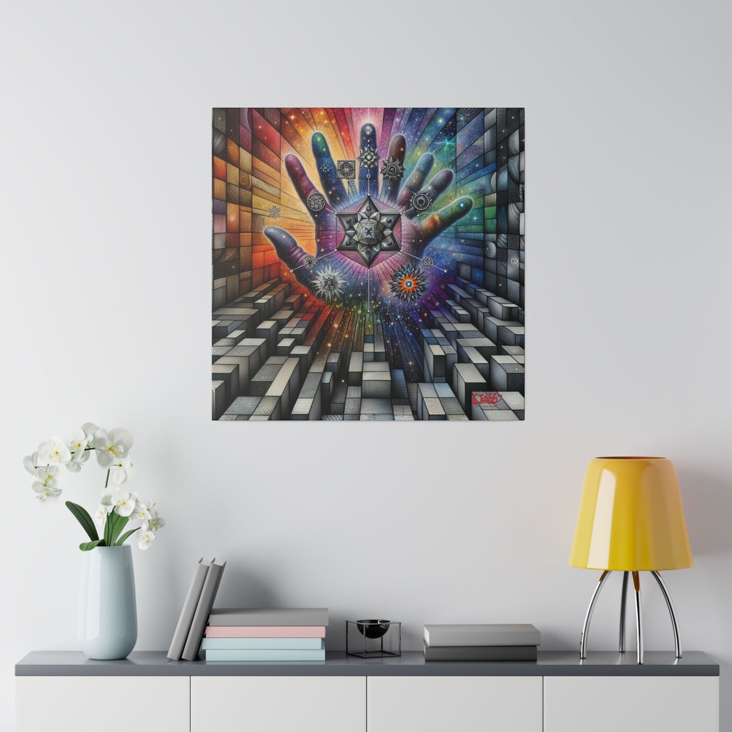 Cosmic Geometric Awakening Canvas