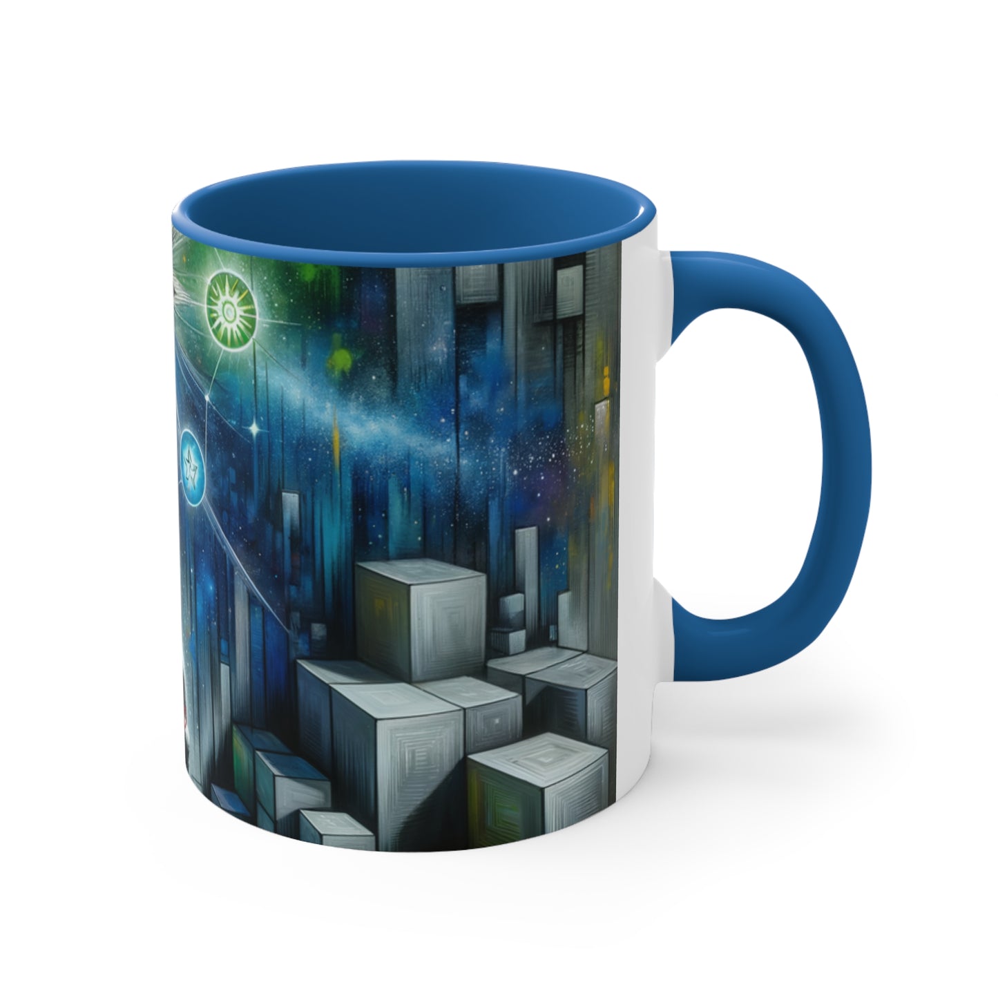 Cosmic Touch Urban Galaxy Art Accent Coffee Mug