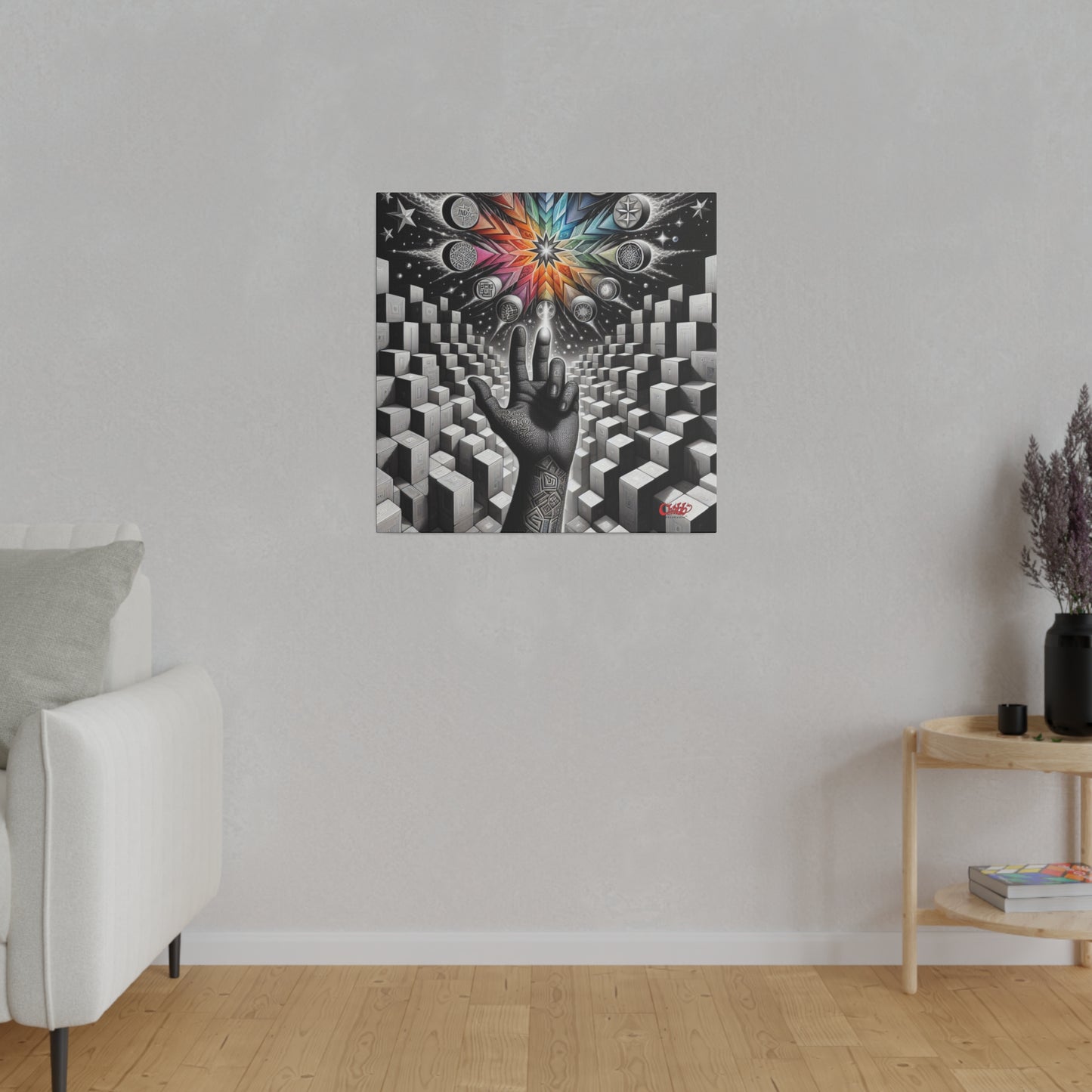 Cosmic Touch Geometric Canvas