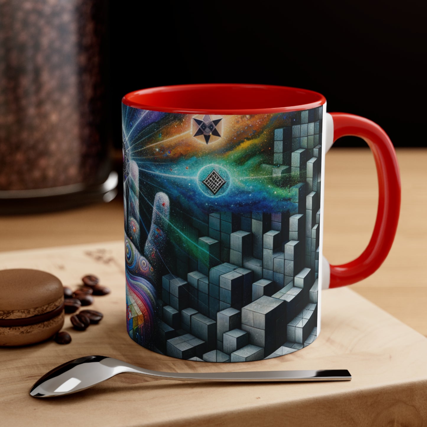 Cosmic Voyage Escher-Inspired Accent Coffee Mug