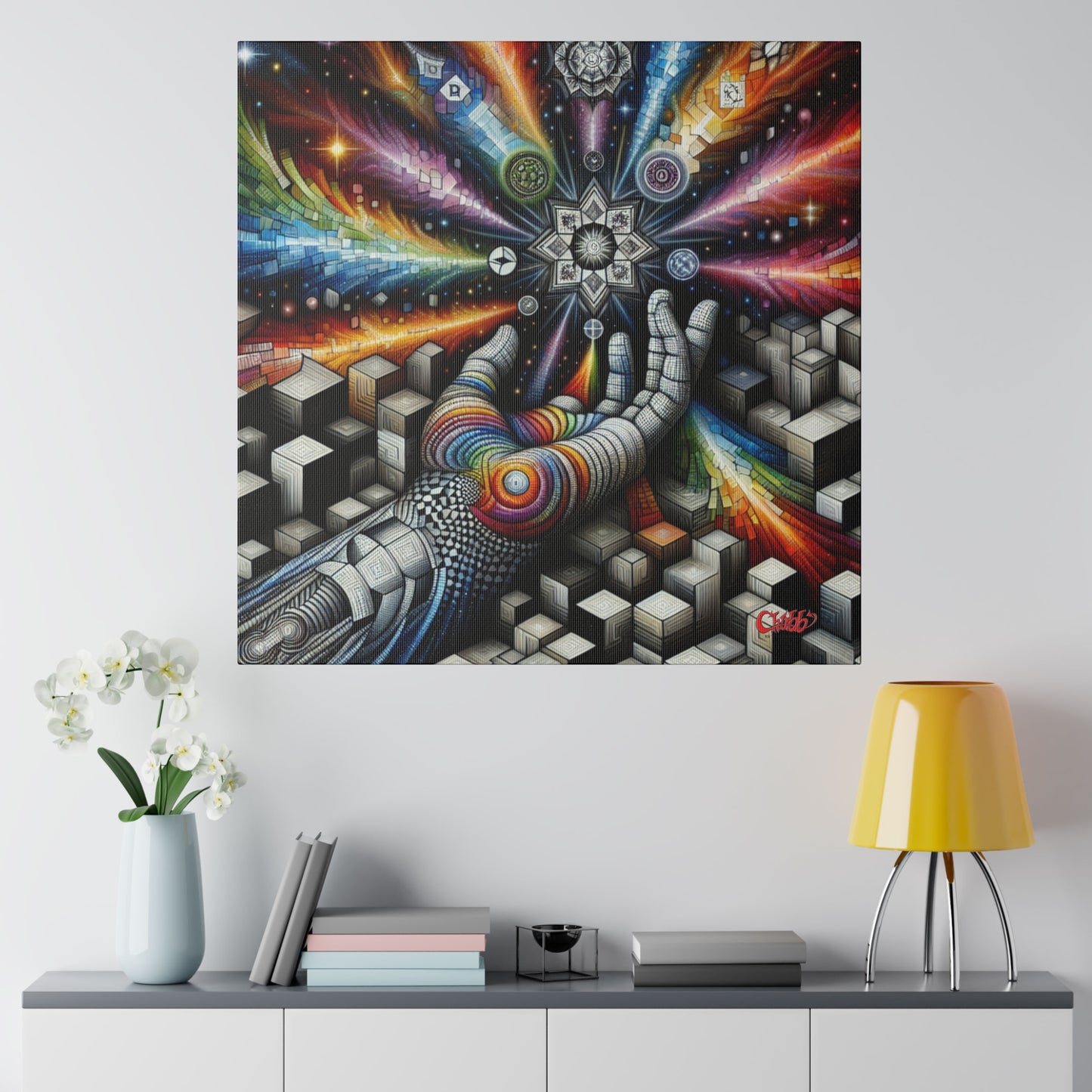 Cosmic Geometric Awakening Canvas