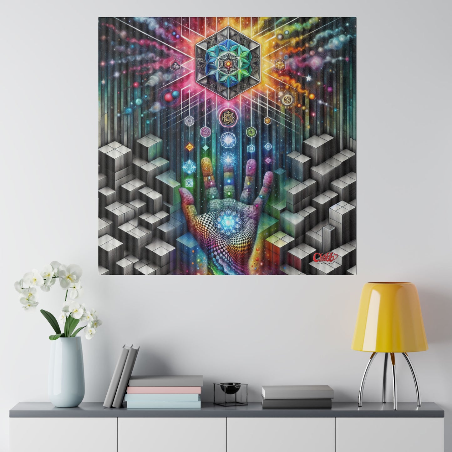 Cosmic Energy Hand Canvas