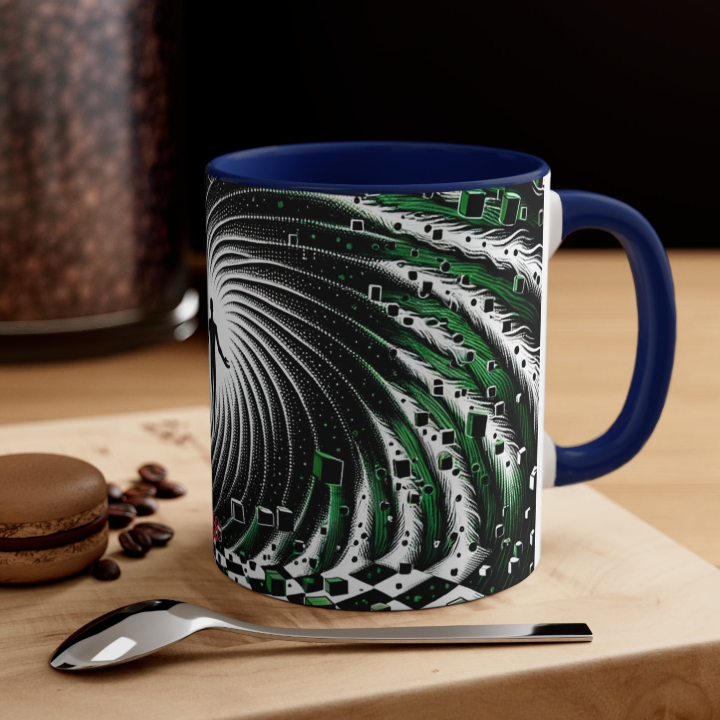 Cyber Vortex Illusion Accent Coffee Mug