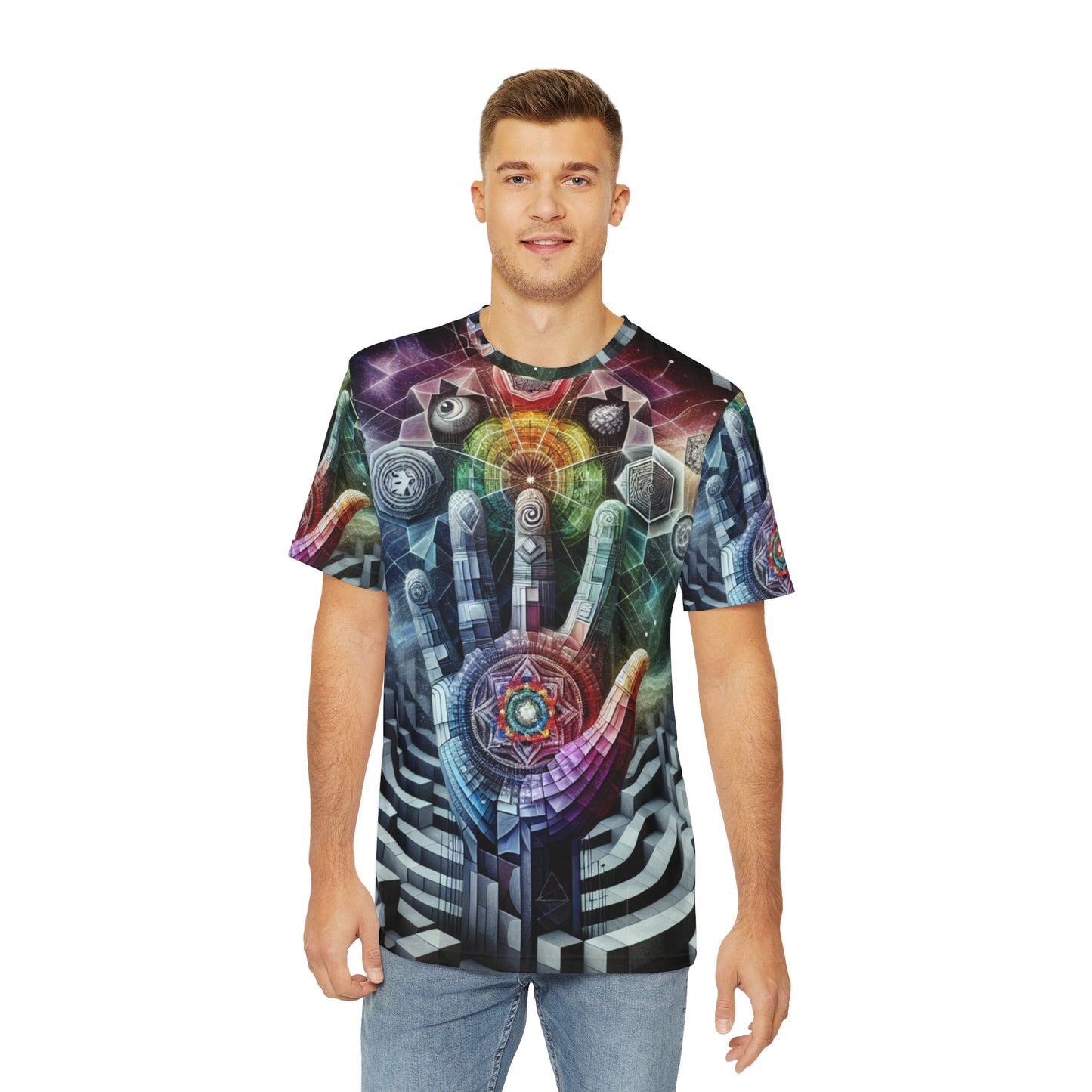 Cosmic Hand Geometric Tee