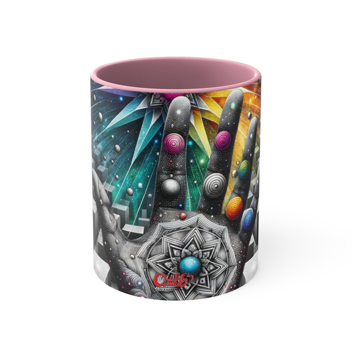 Cosmic Grasp Geometric Universe Accent Coffee Mug