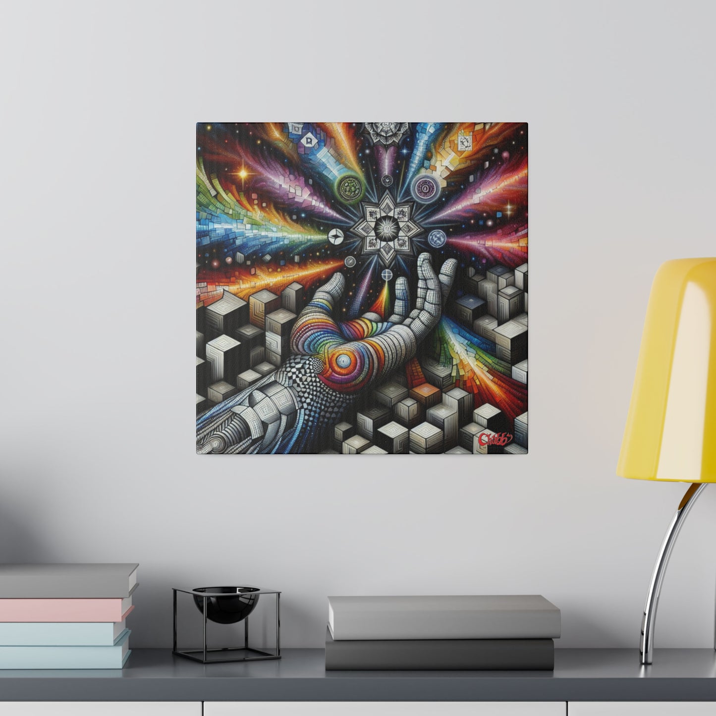 Cosmic Geometric Awakening Canvas