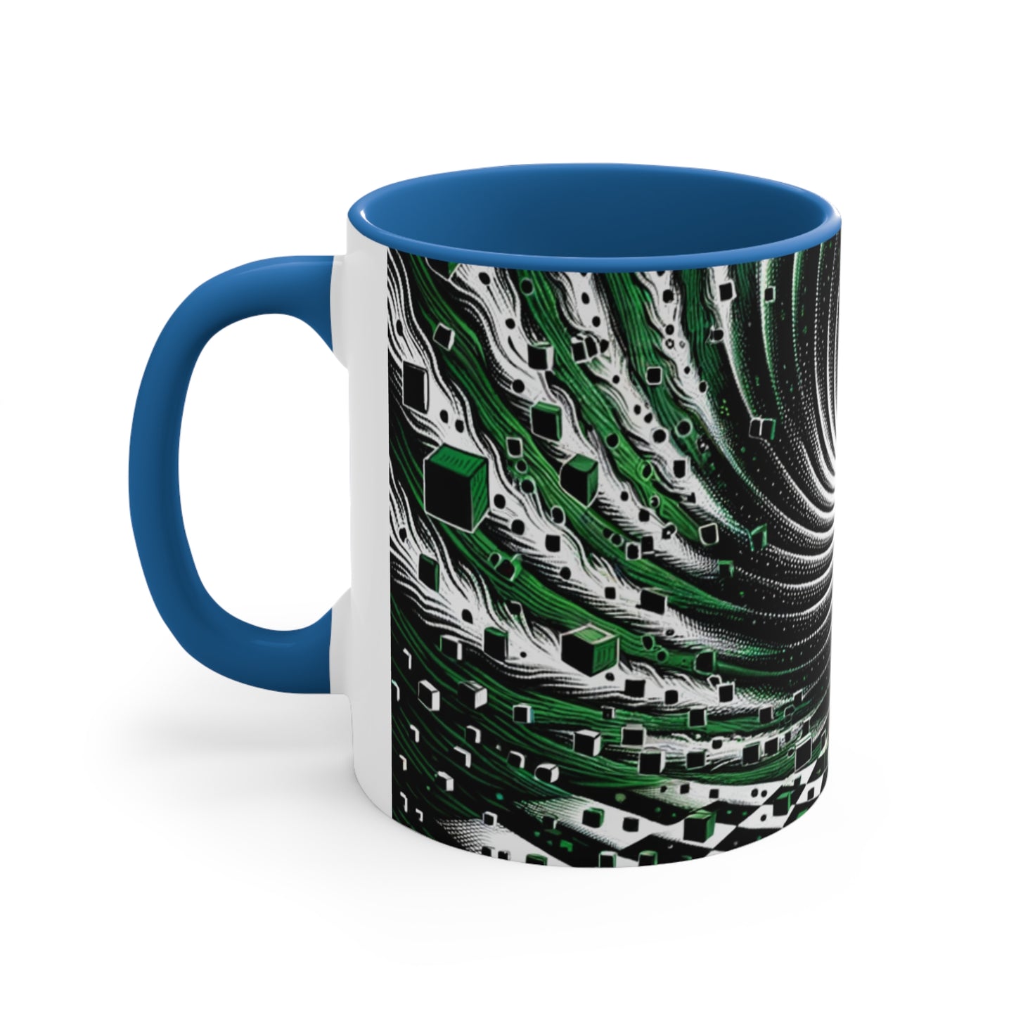 Cyber Vortex Illusion Accent Coffee Mug