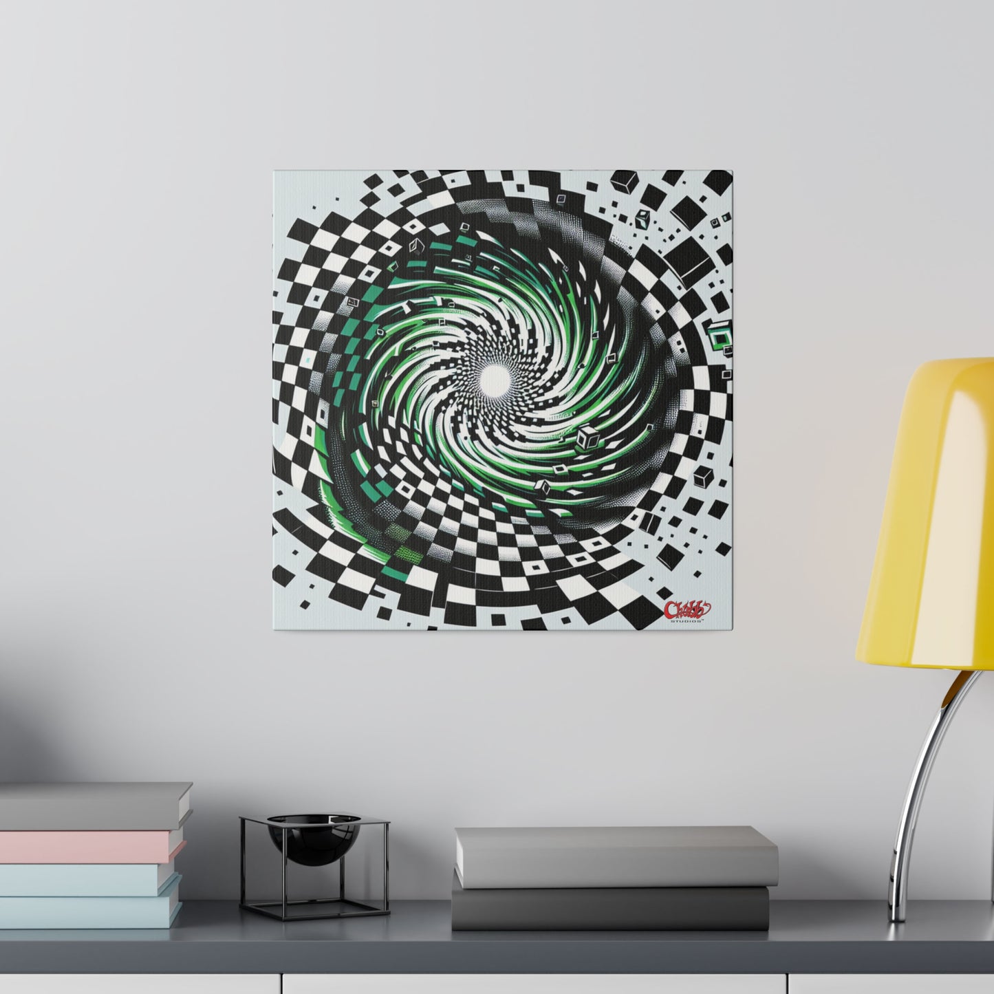 Hypnotic Vortex Abstract Canvas