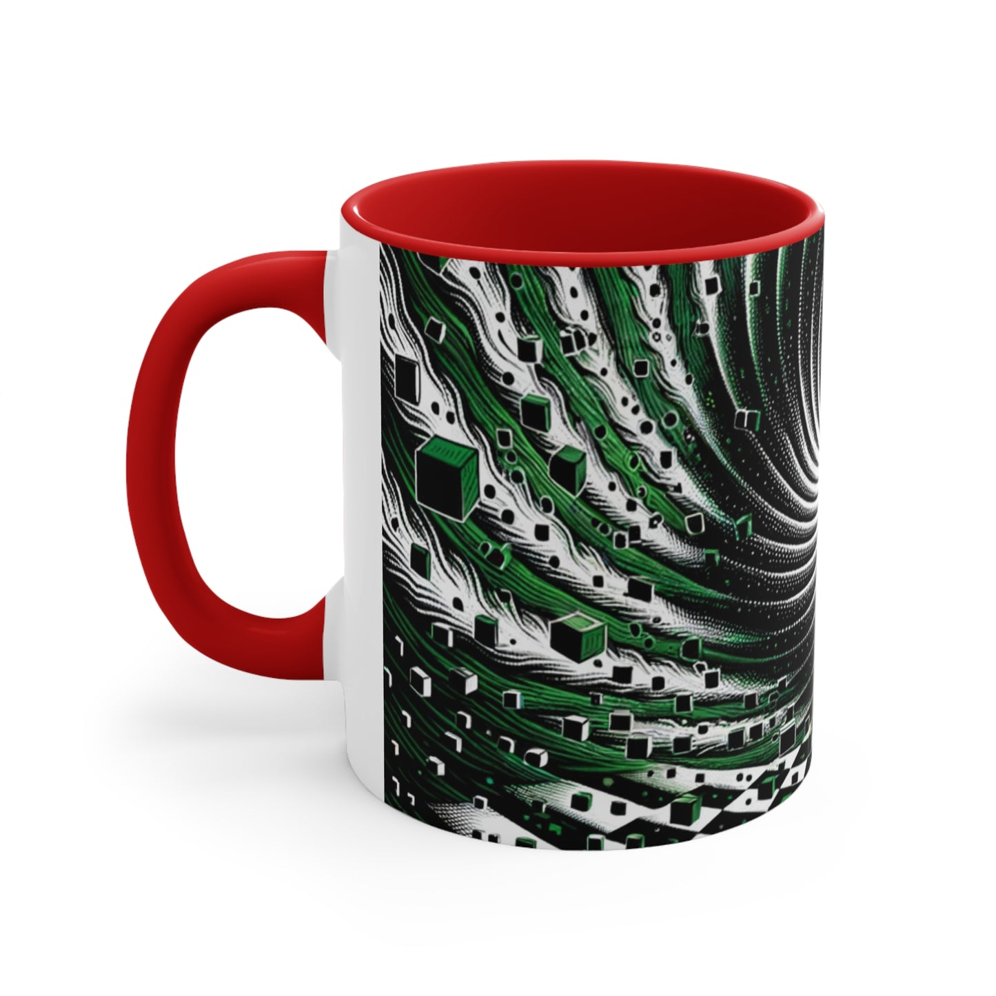 Cyber Vortex Illusion Accent Coffee Mug