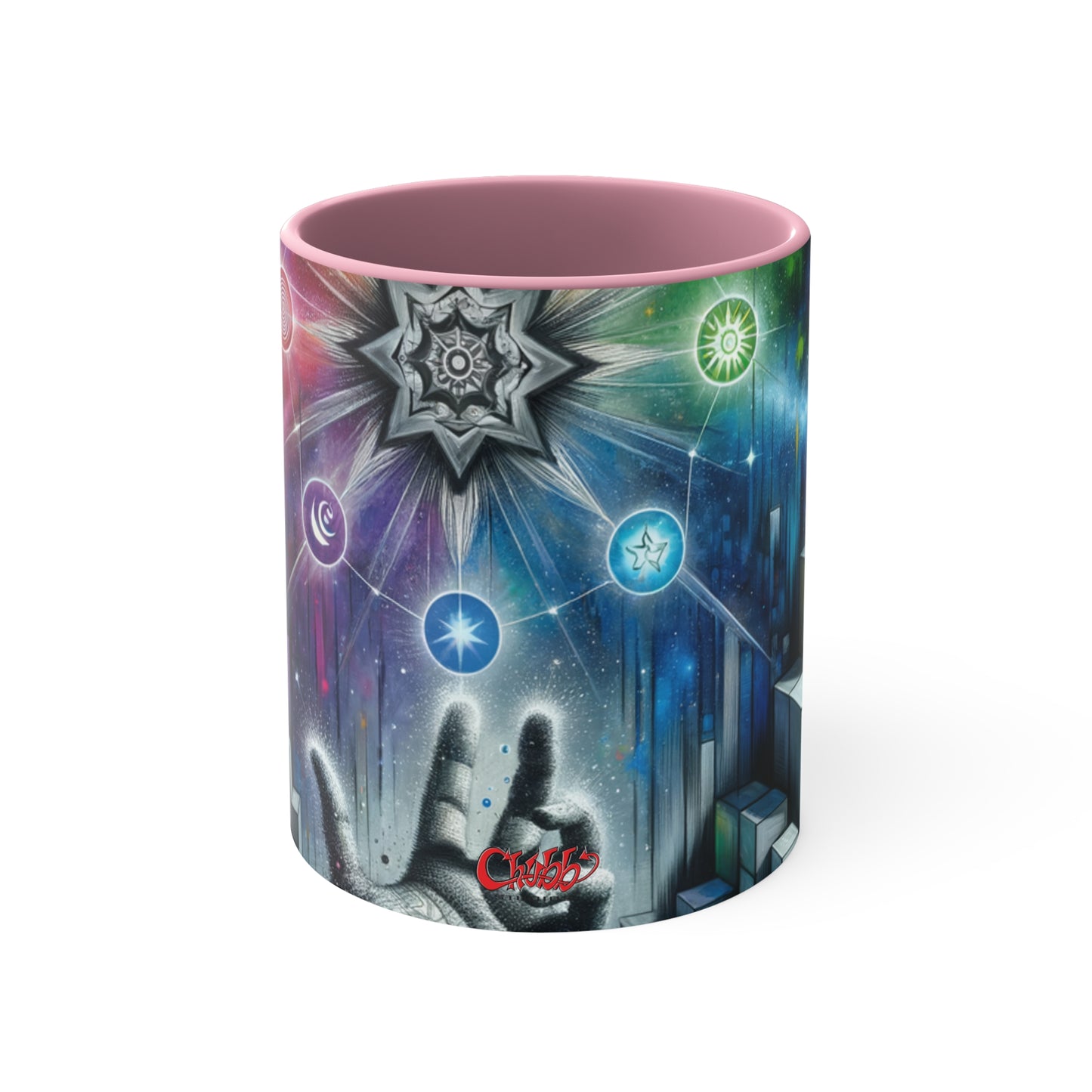 Cosmic Touch Urban Galaxy Art Accent Coffee Mug