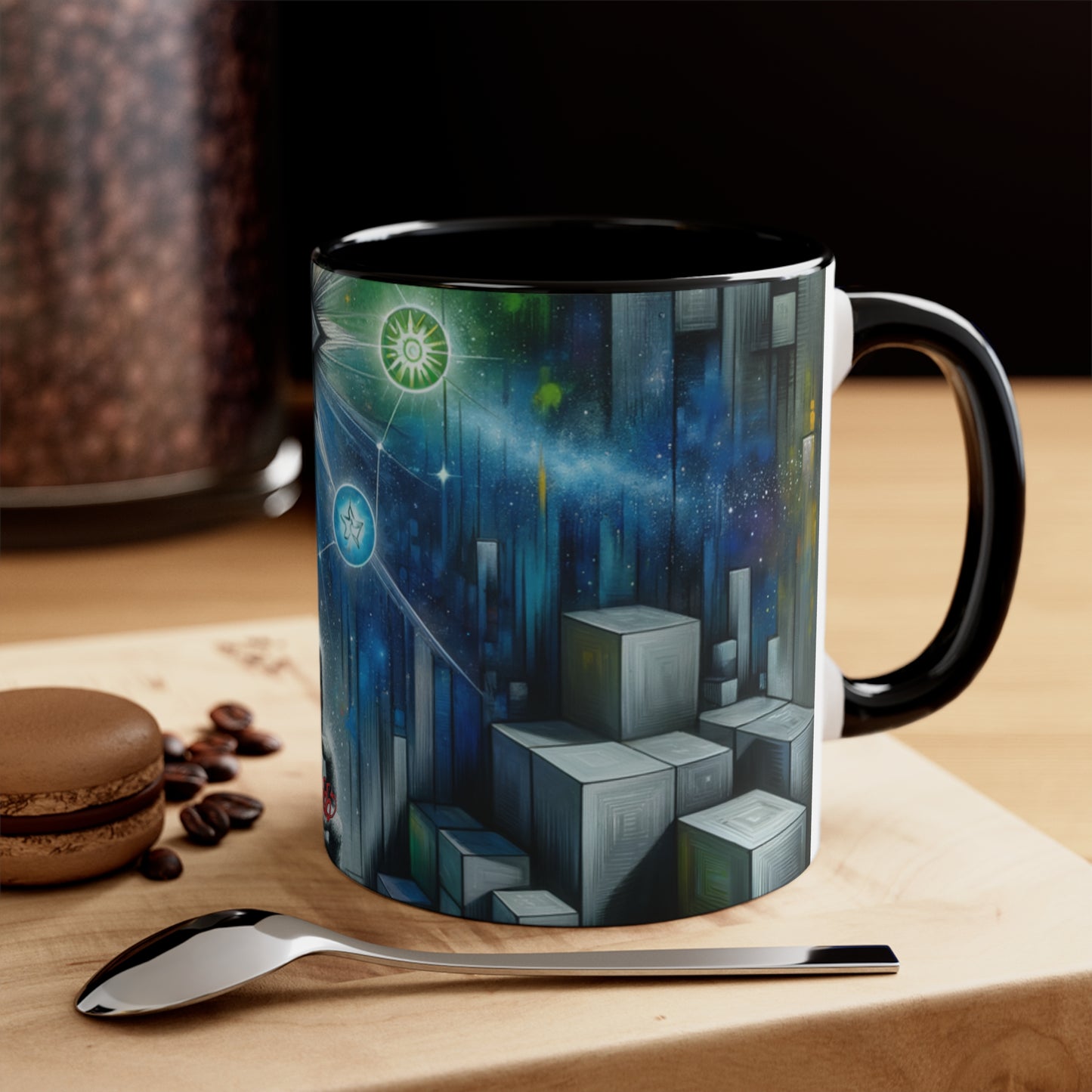 Cosmic Touch Urban Galaxy Art Accent Coffee Mug