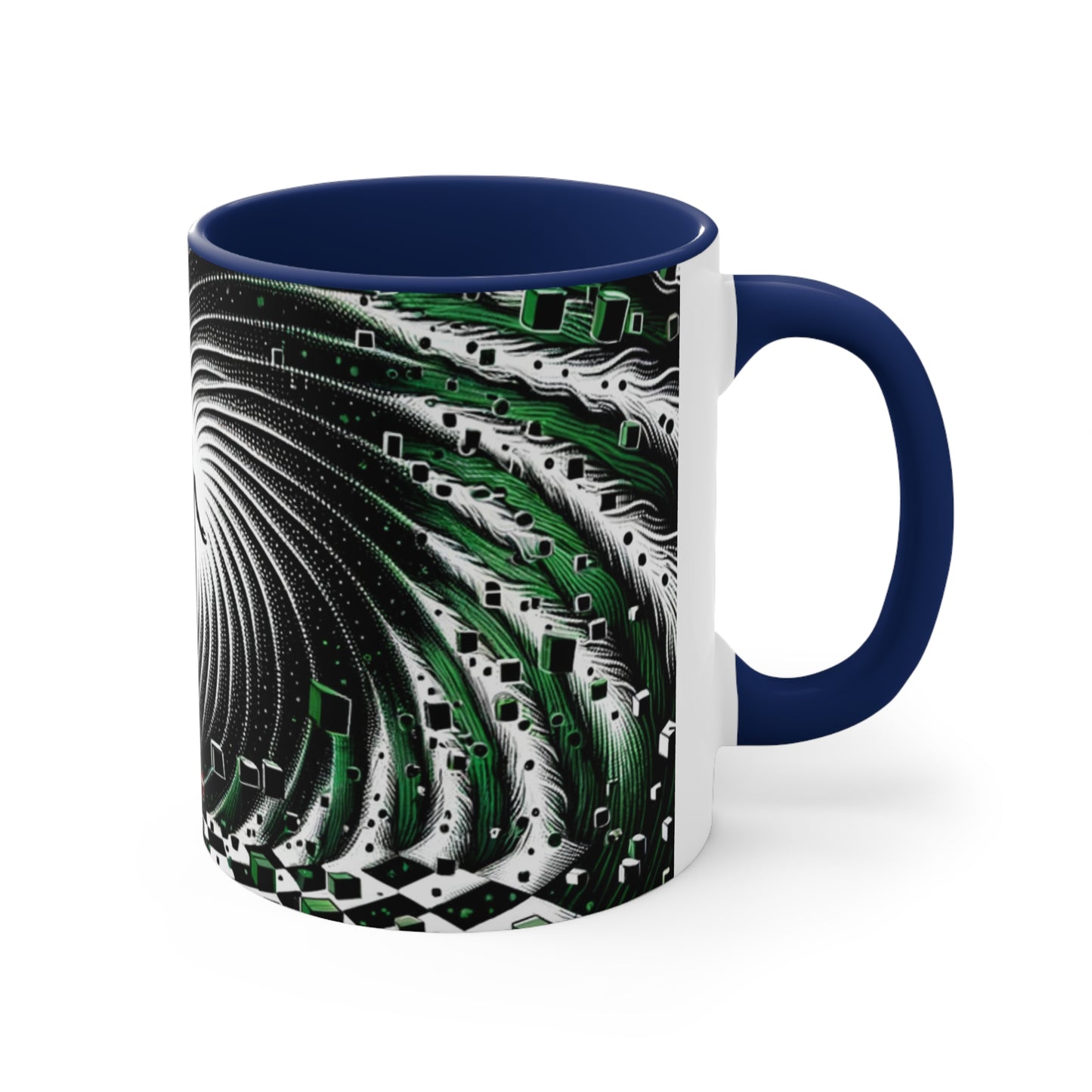 Cyber Vortex Illusion Accent Coffee Mug