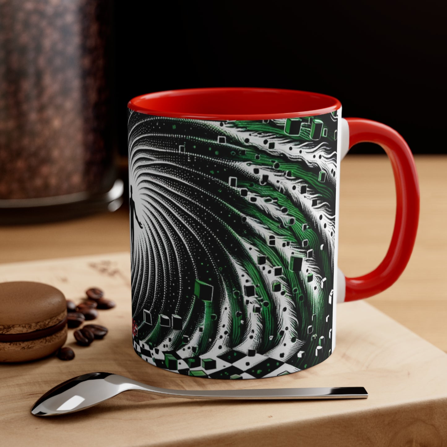 Cyber Vortex Illusion Accent Coffee Mug