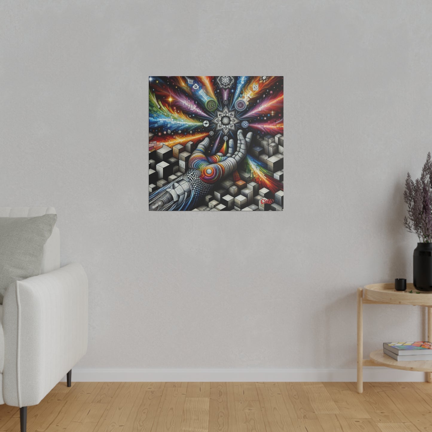 Cosmic Geometric Awakening Canvas