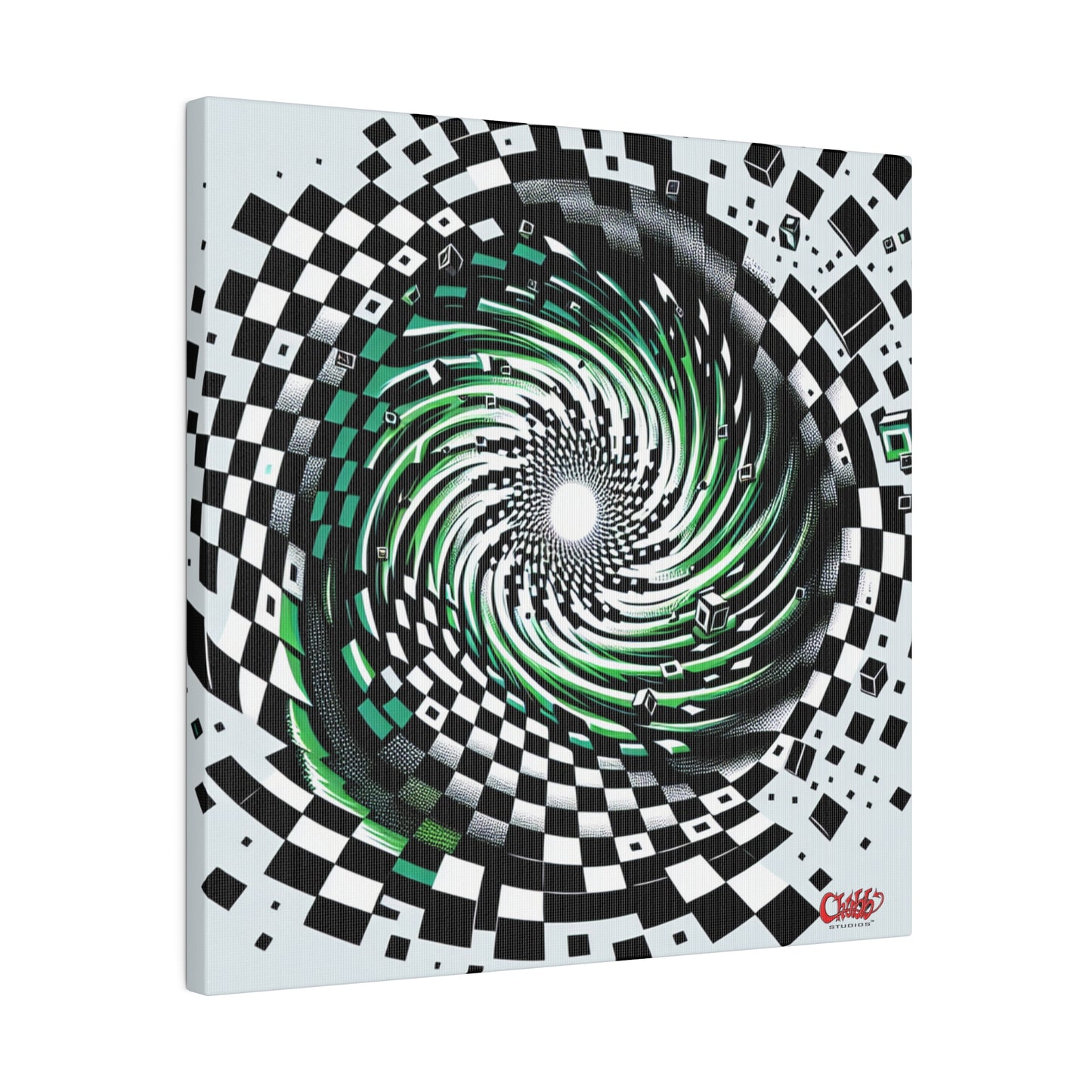 Hypnotic Vortex Abstract Canvas