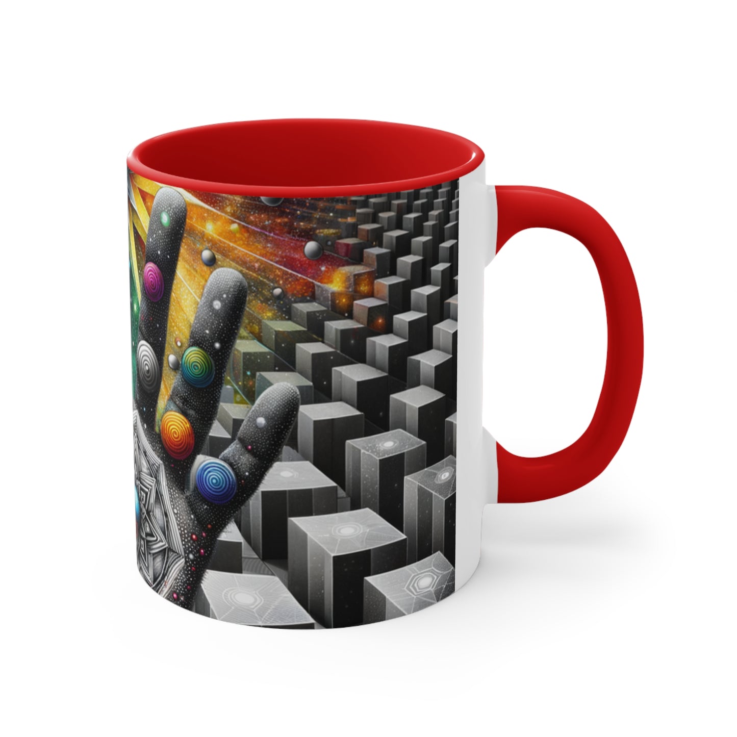 Cosmic Grasp Geometric Universe Accent Coffee Mug