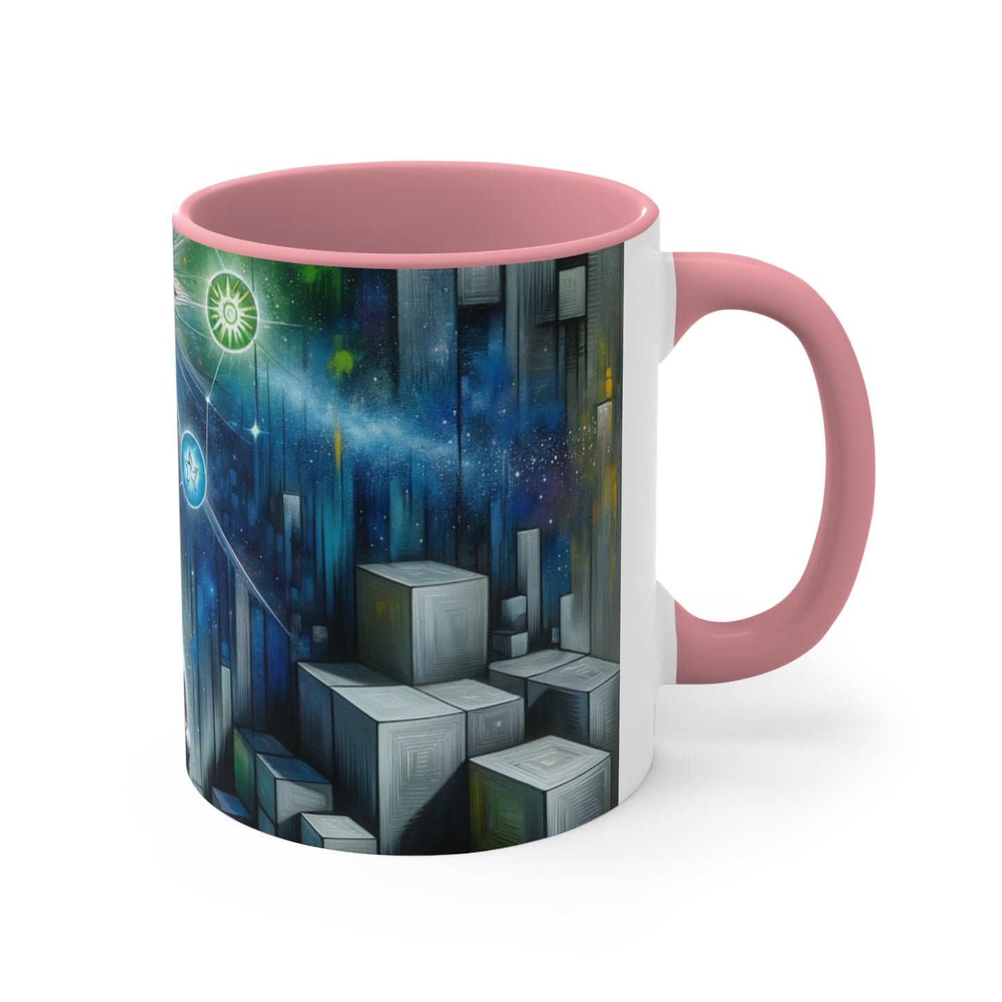 Cosmic Touch Urban Galaxy Art Accent Coffee Mug